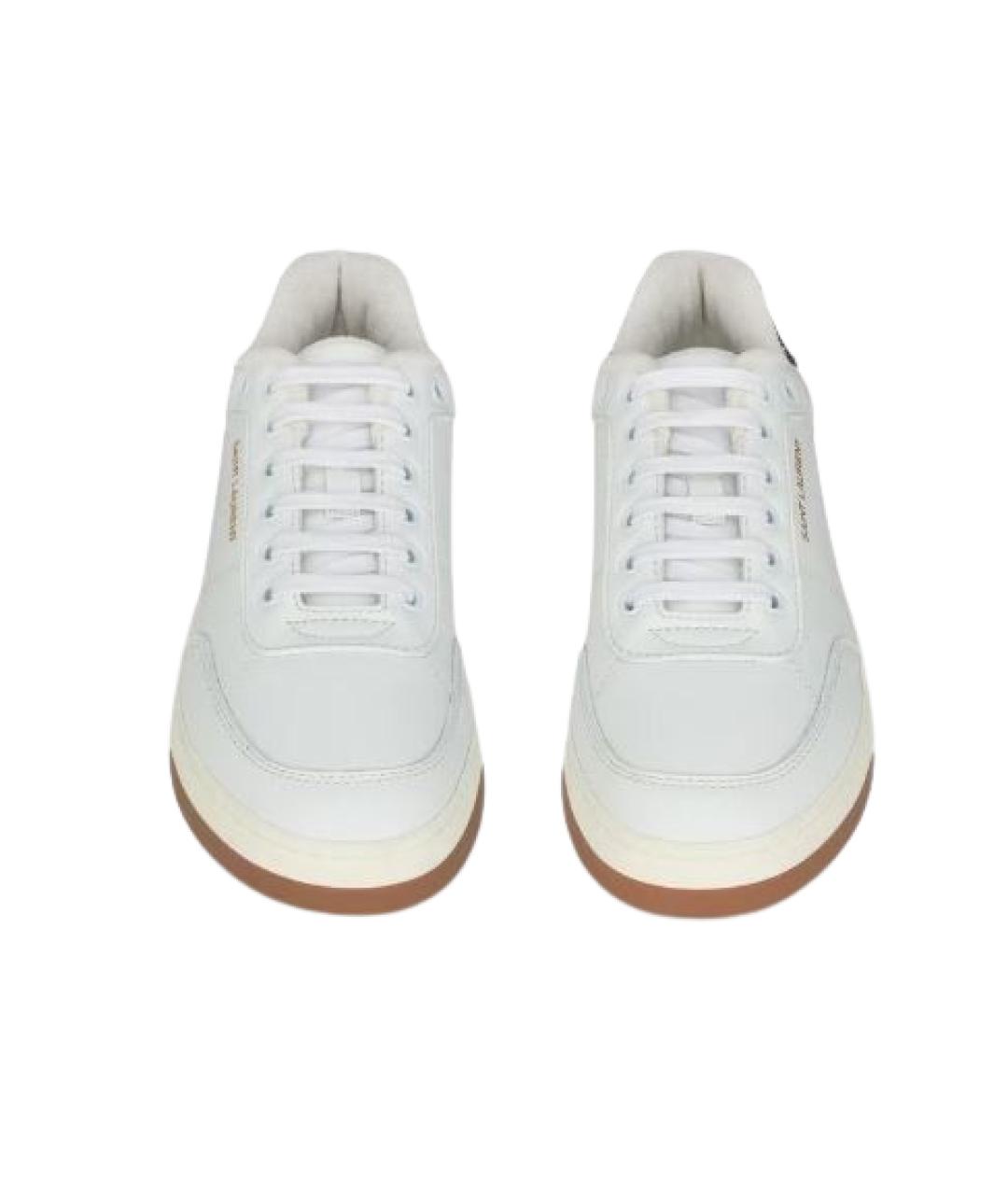 SAINT LAURENT Белые кожаные кеды, фото 4