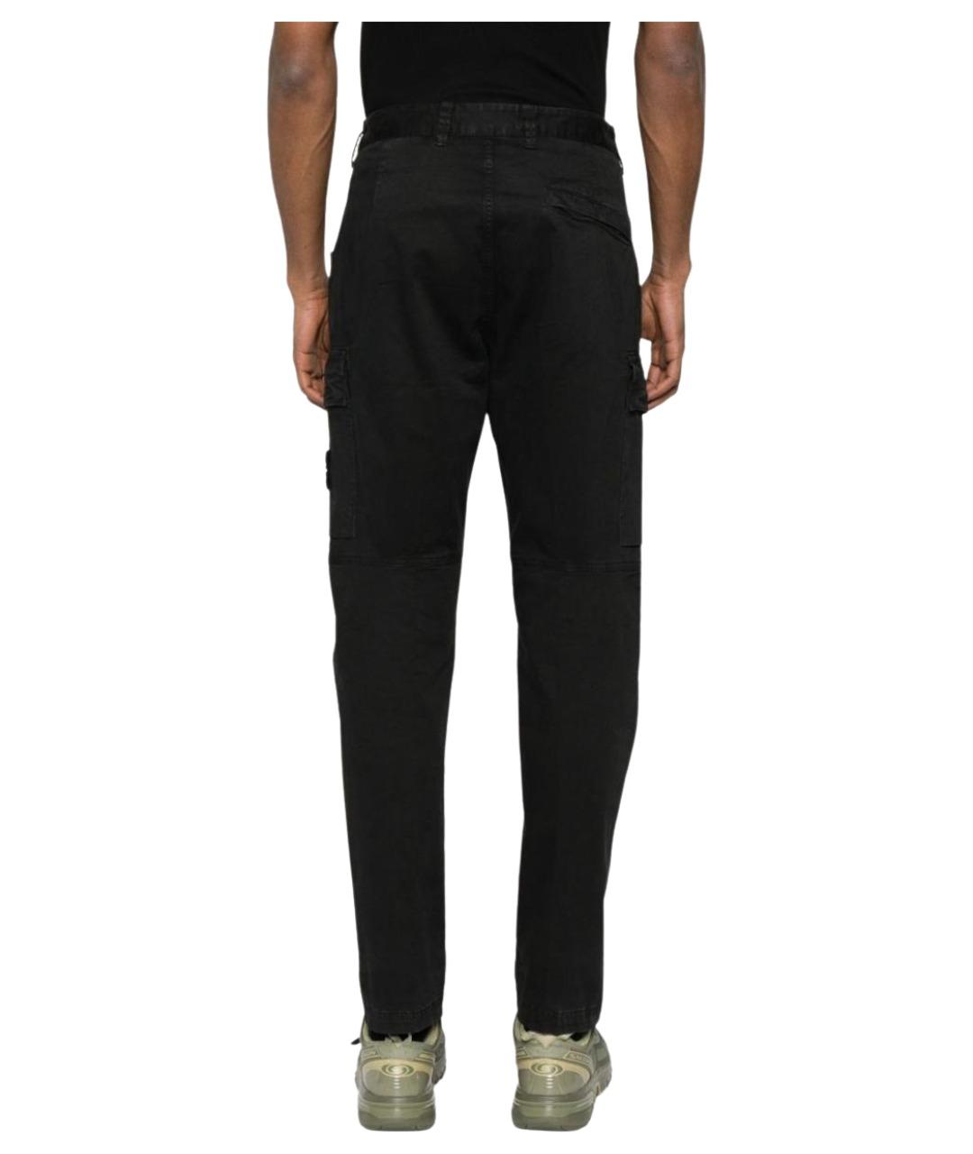 STONE ISLAND Черные повседневные брюки, фото 5