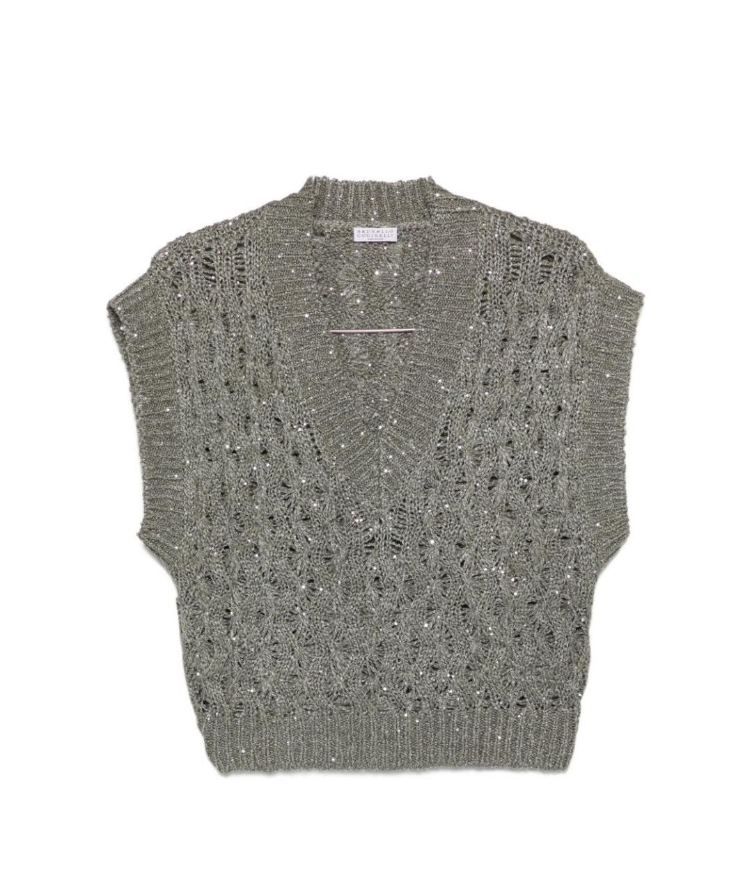 BRUNELLO CUCINELLI Зеленая хлопковая жилетка, фото 1