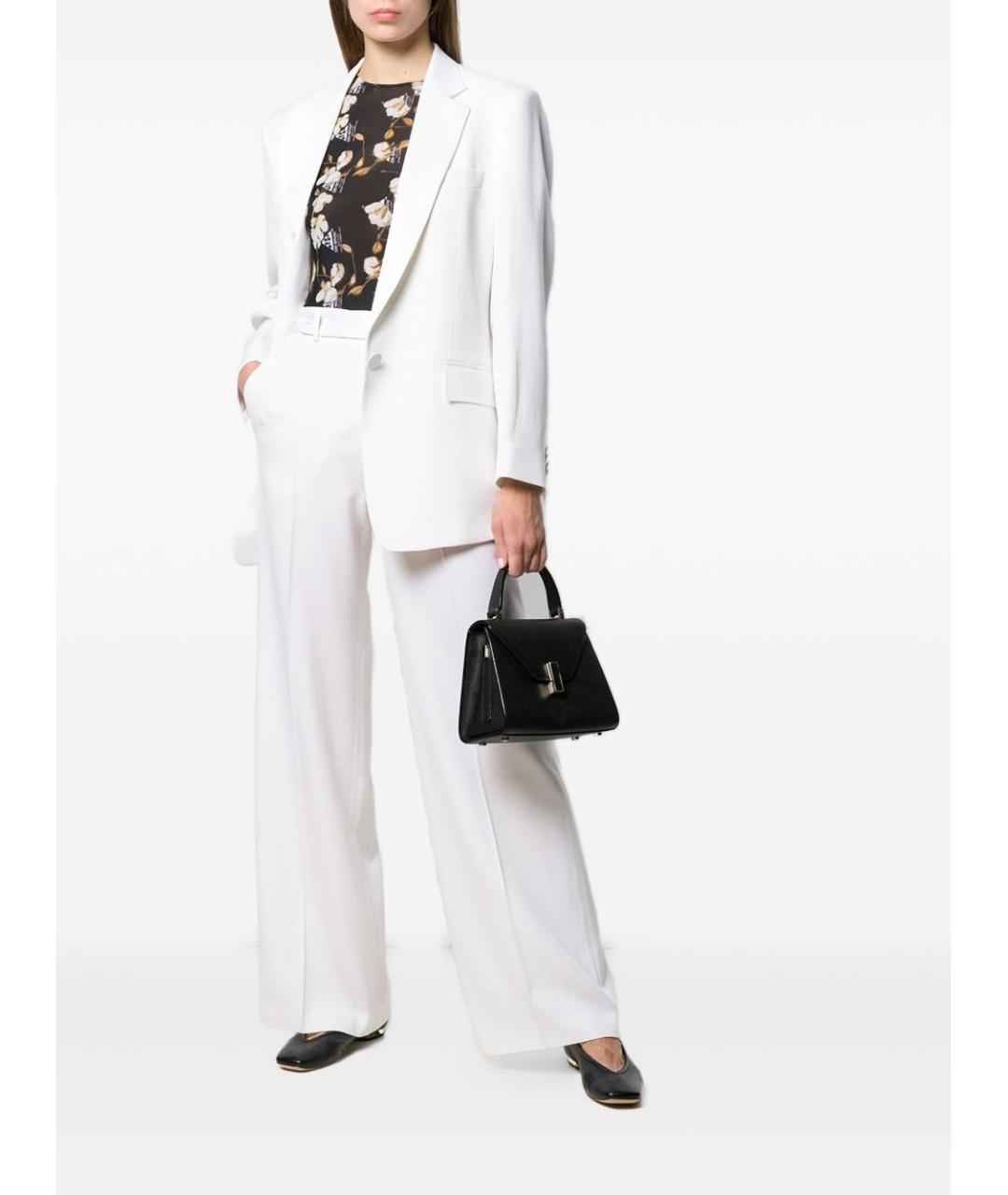 VALEXTRA Черная кожаная сумка тоут, фото 3