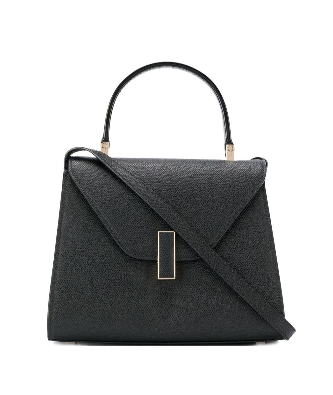 VALEXTRA Черная кожаная сумка тоут, фото 1