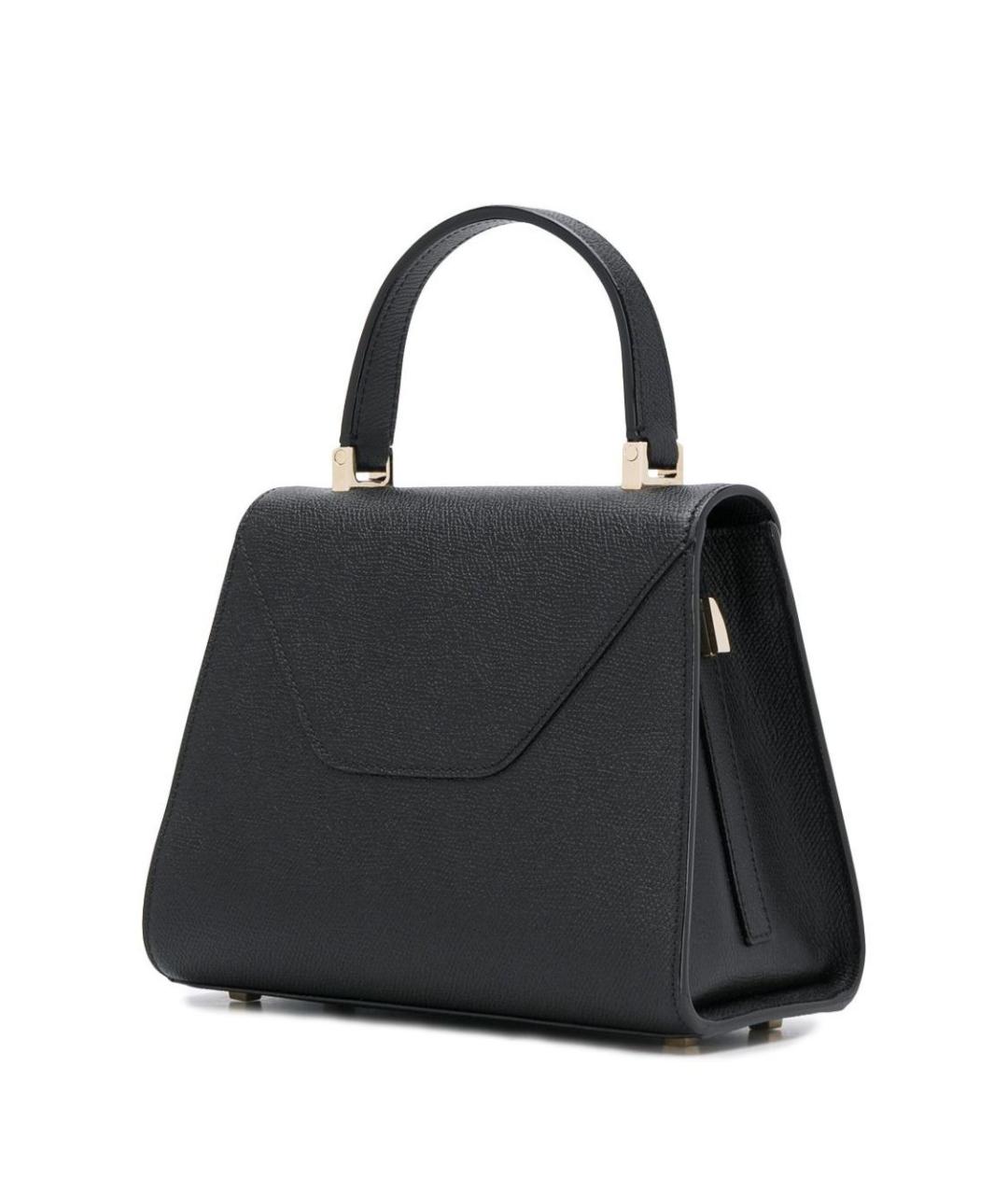 VALEXTRA Черная кожаная сумка тоут, фото 4