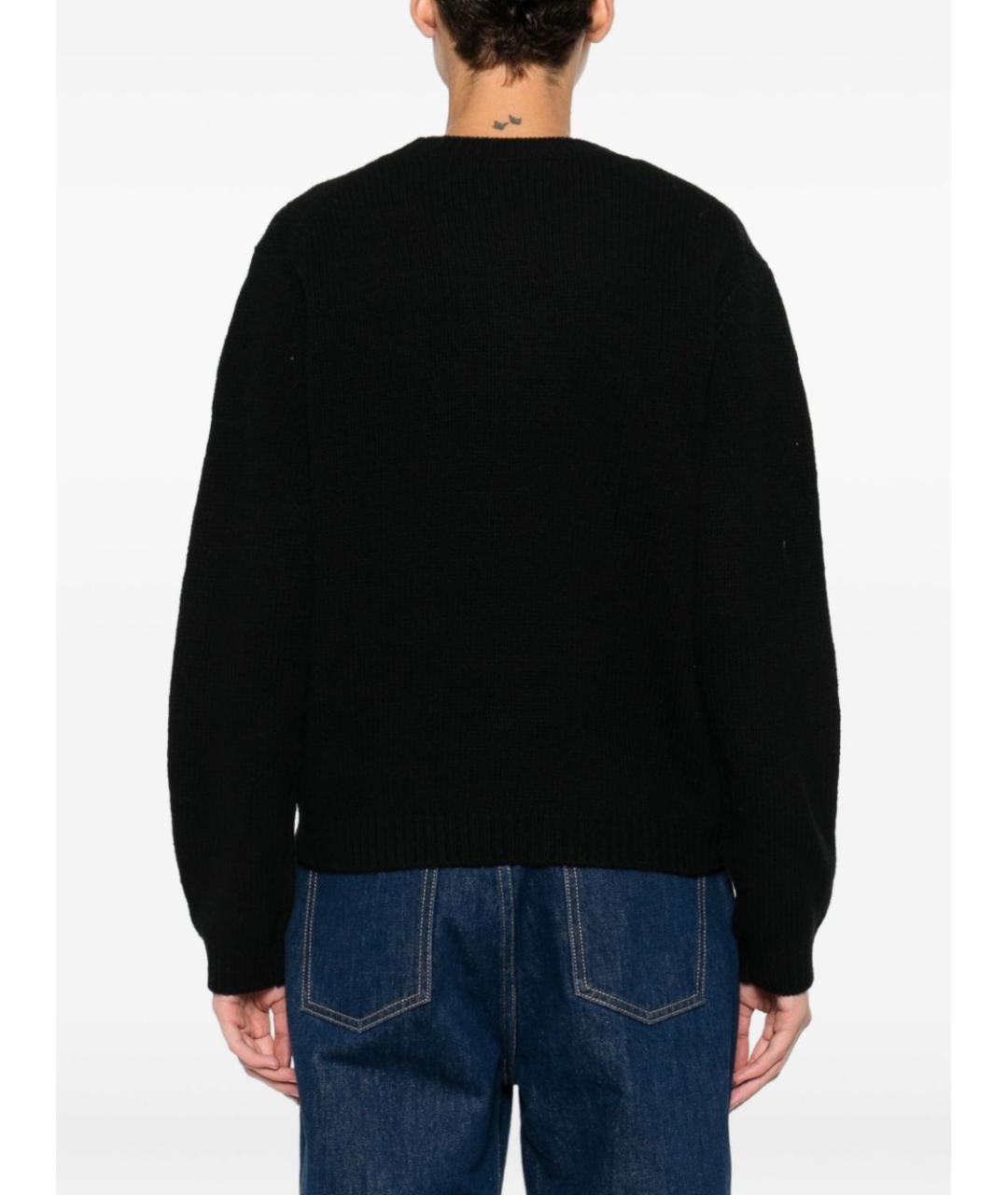MAISON KITSUNE Черный шерстяной джемпер / свитер, фото 5