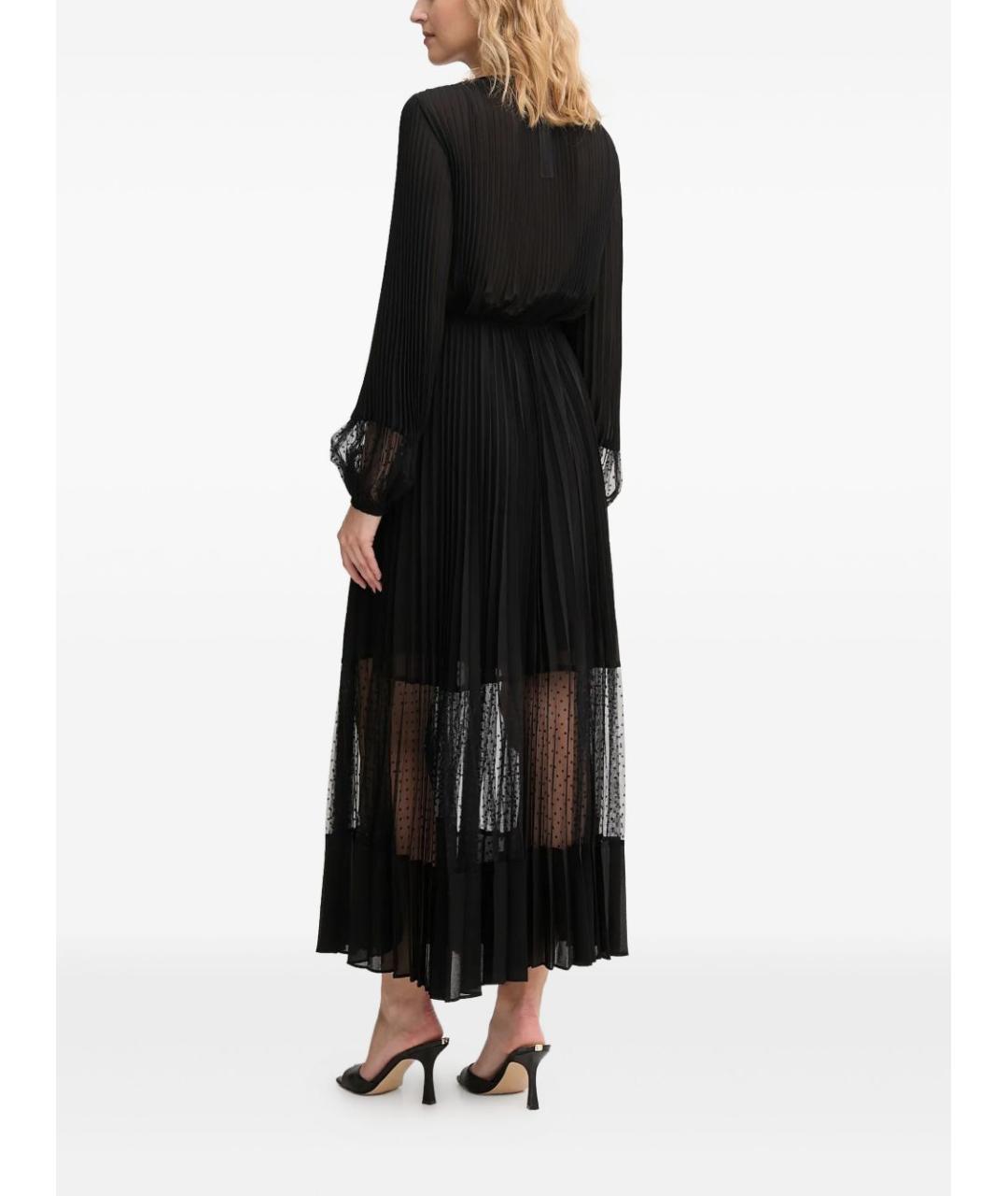 TWIN-SET Черное полиэстеровое вечернее платье, фото 5