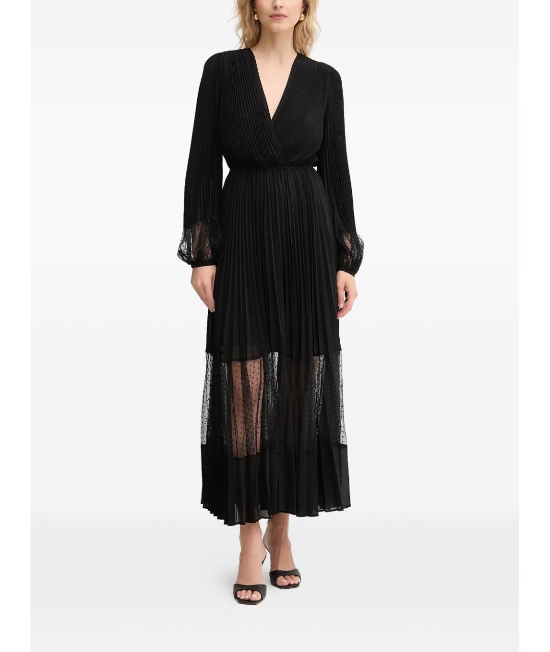 TWIN-SET Черное полиэстеровое вечернее платье, фото 4