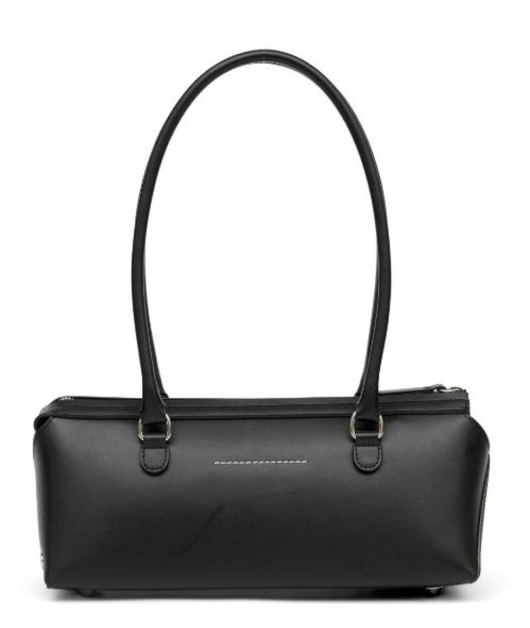 MM6 MAISON MARGIELA Черная кожаная сумка тоут, фото 2