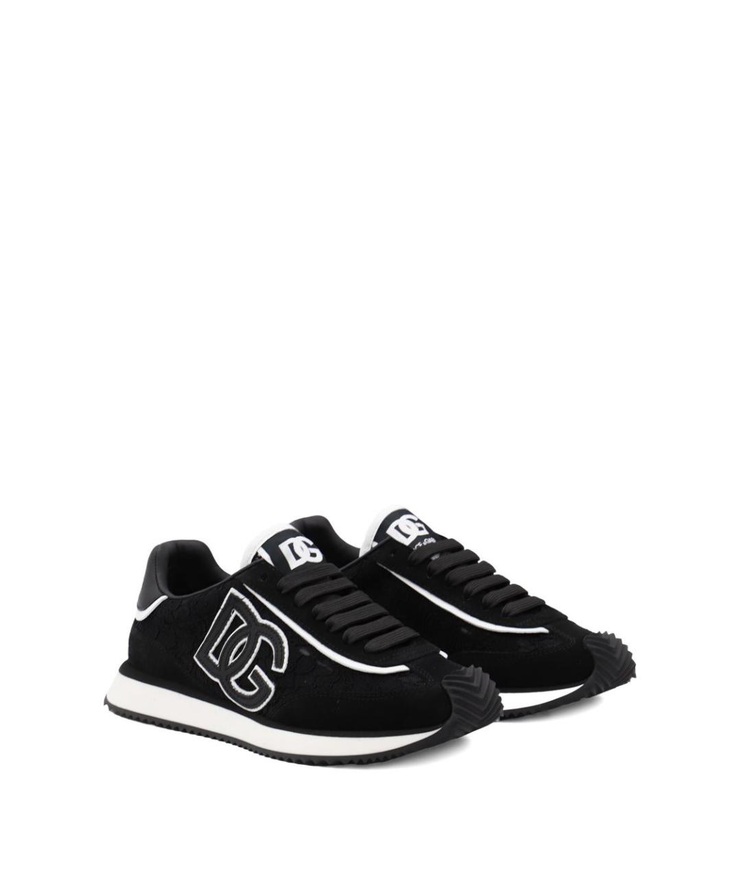DOLCE&GABBANA Черные замшевые кроссовки, фото 3