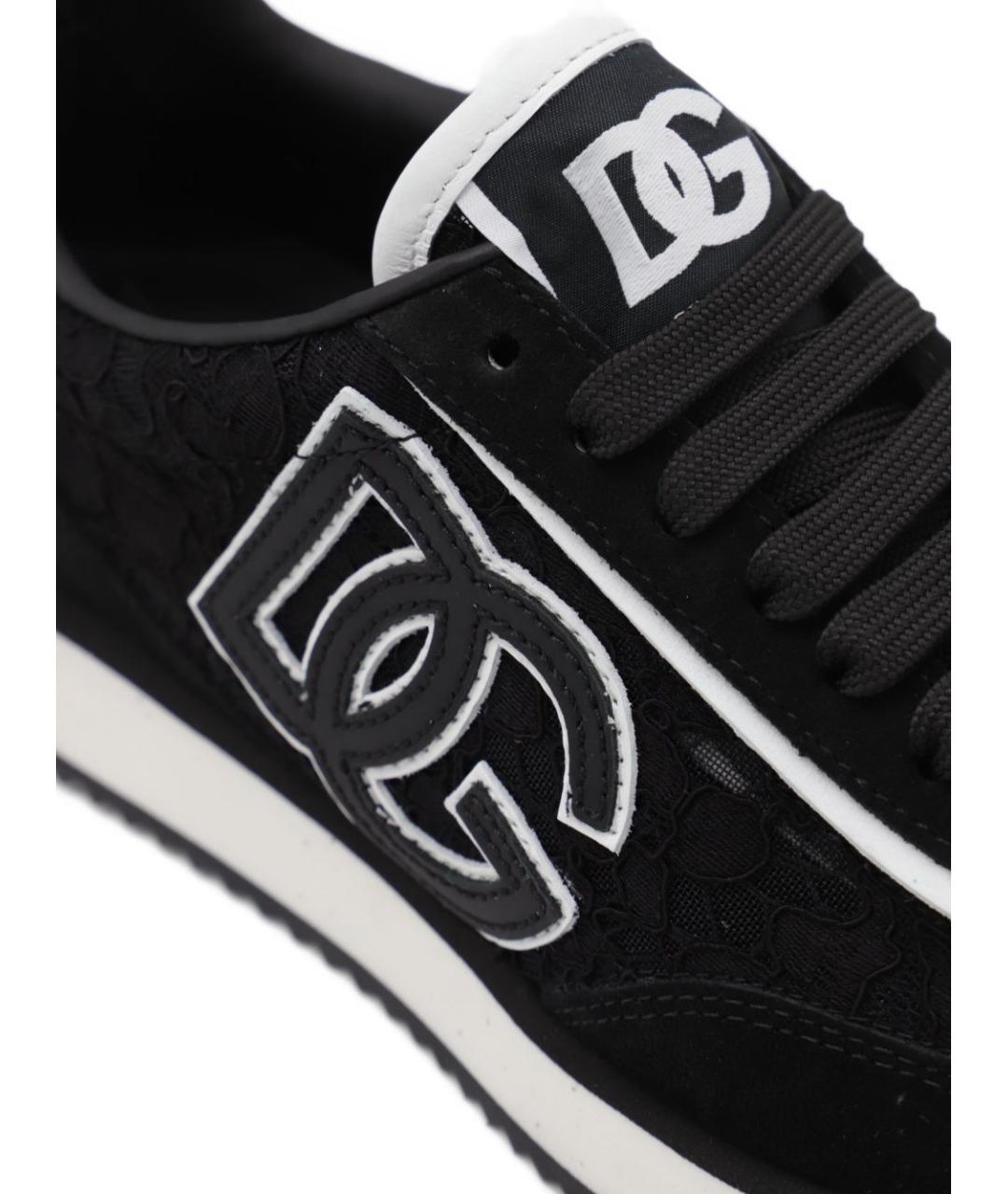 DOLCE&GABBANA Черные замшевые кроссовки, фото 4