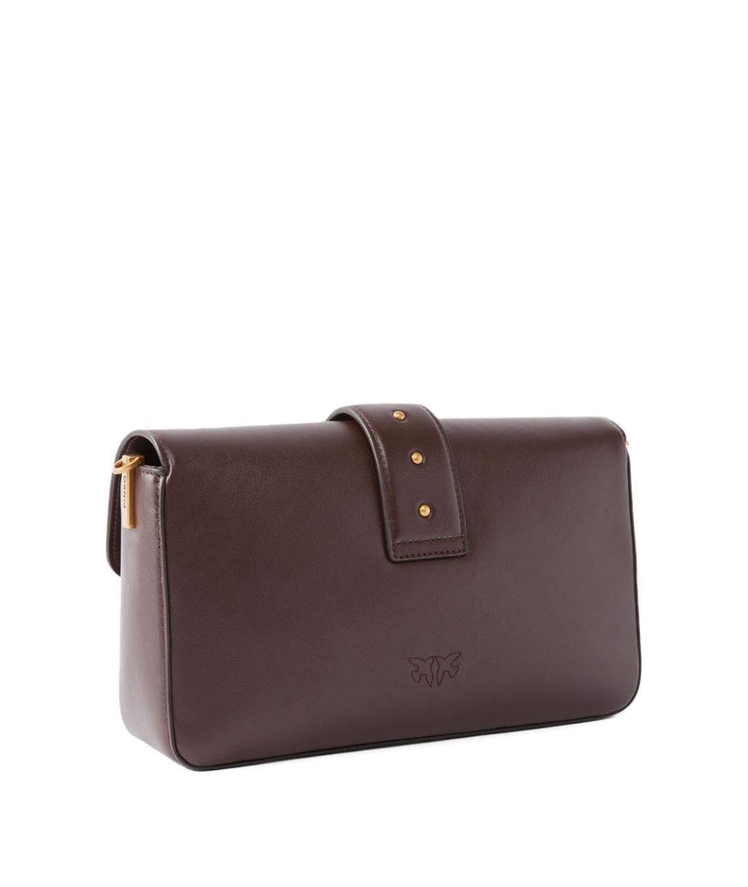 PINKO Бордовая кожаная сумка через плечо, фото 2