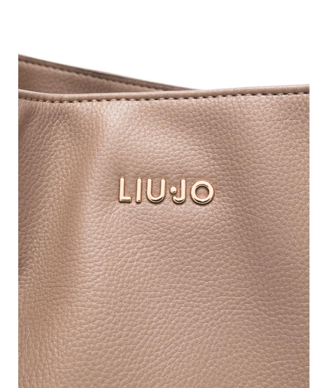 LIU JO Бежевая сумка тоут из искусственной кожи, фото 2