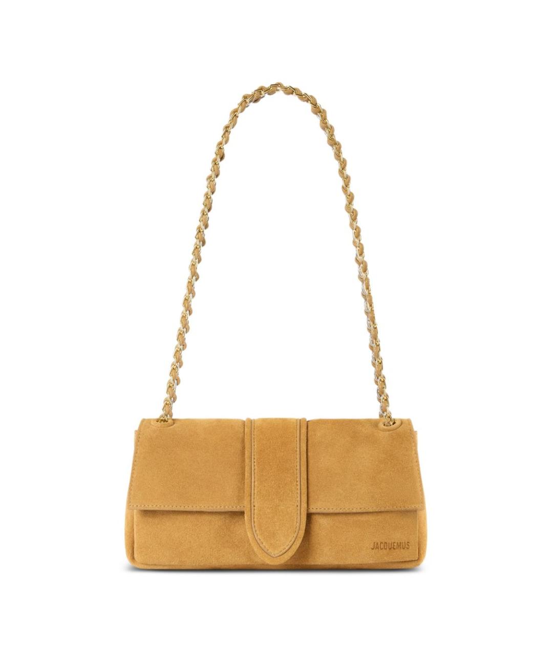JACQUEMUS Коричневая замшевая сумка через плечо, фото 1