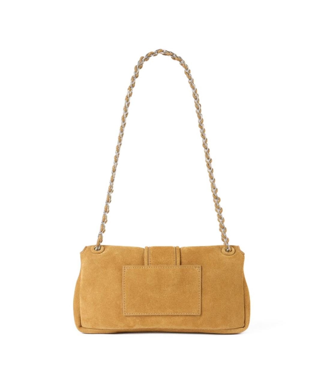 JACQUEMUS Коричневая замшевая сумка через плечо, фото 3