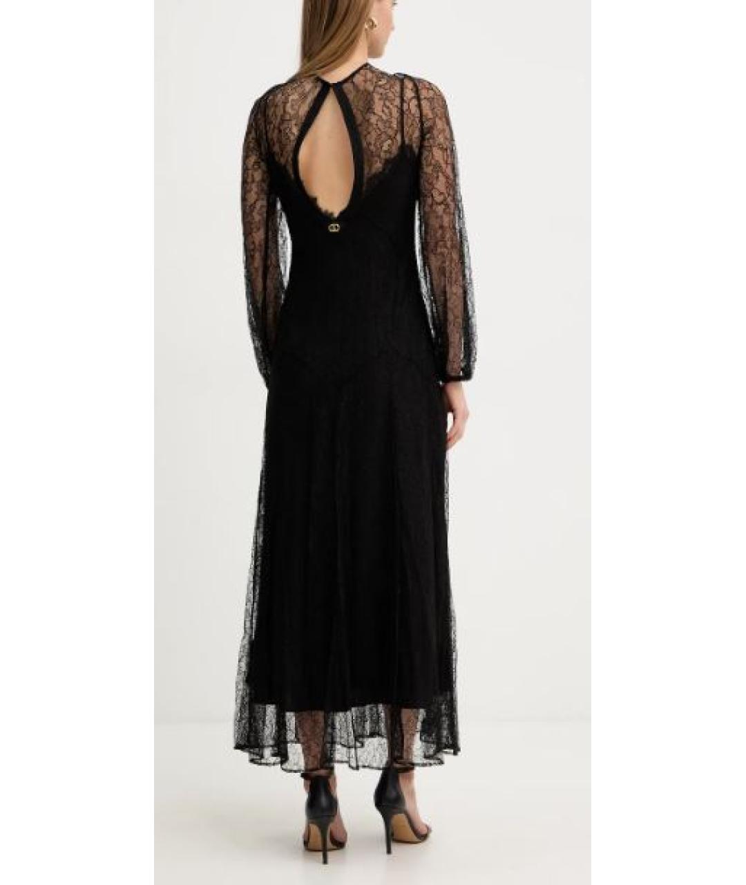 TWIN-SET Черное вечернее платье, фото 3