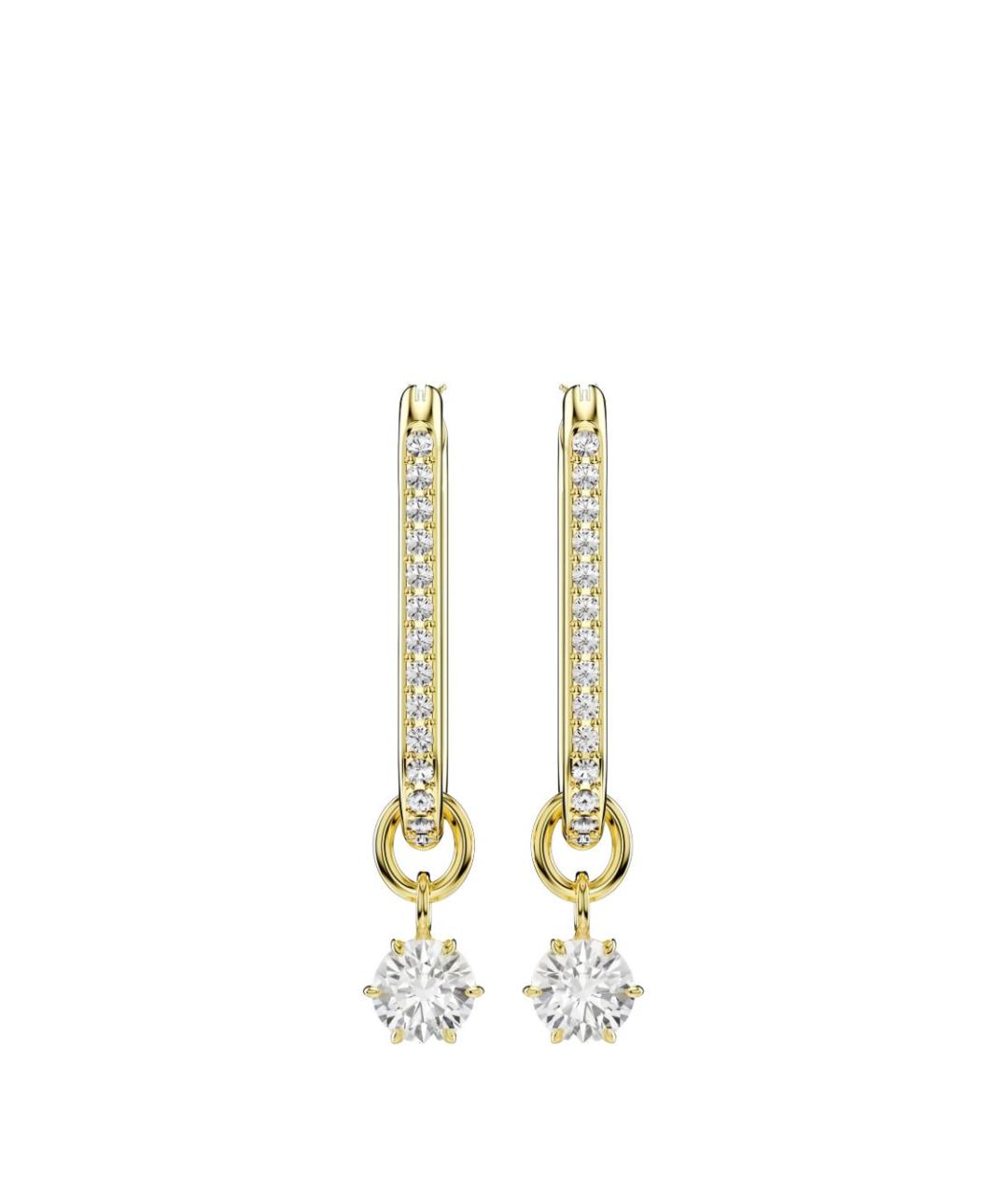 SWAROVSKI Золотые металлические серьги, фото 3