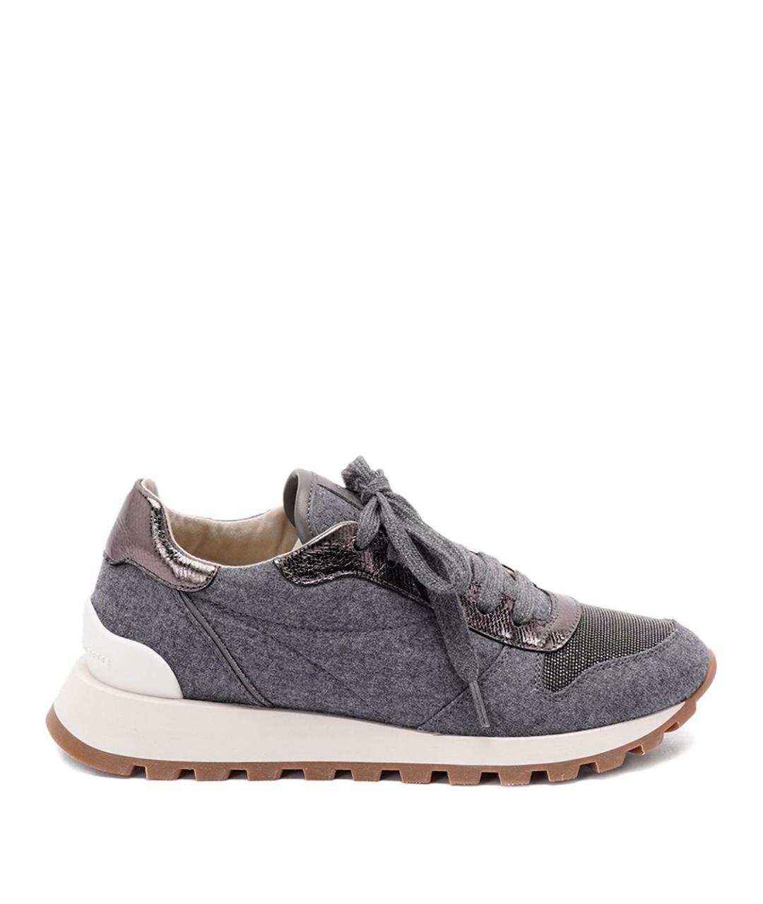 BRUNELLO CUCINELLI Серые кроссовки, фото 1