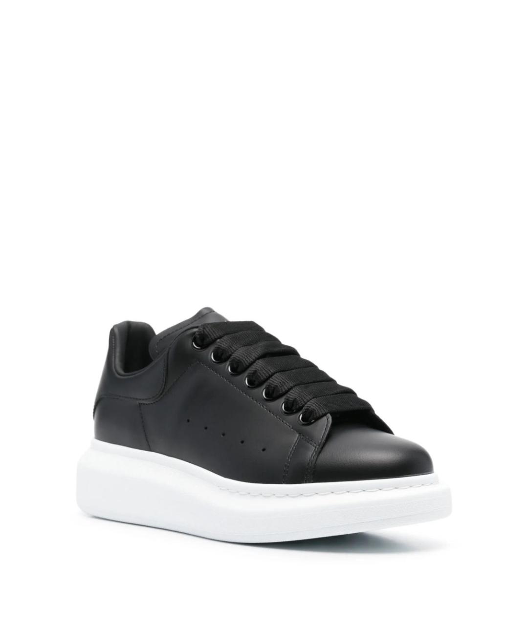 ALEXANDER MCQUEEN Черные кожаные кеды, фото 2