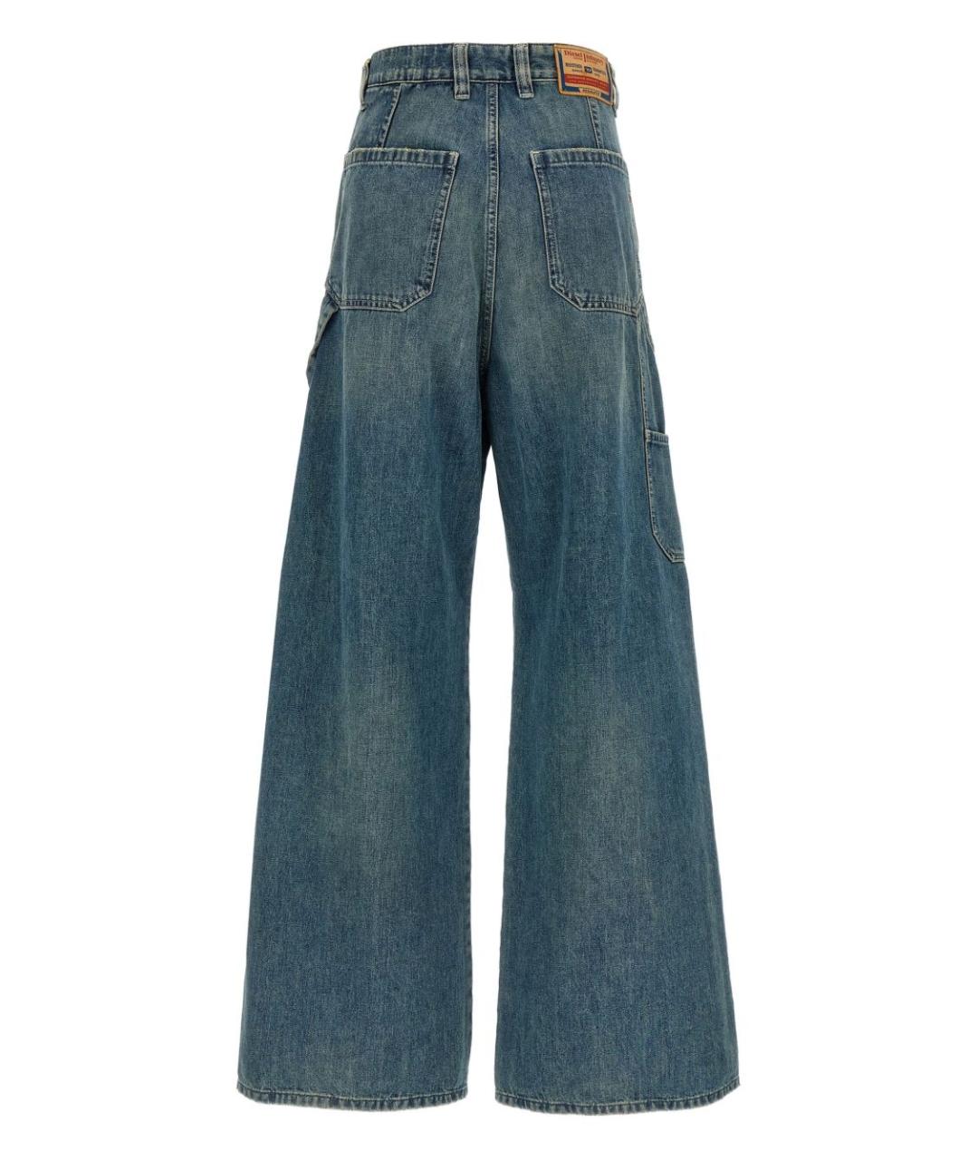 DIESEL Синие хлопковые прямые джинсы, фото 4