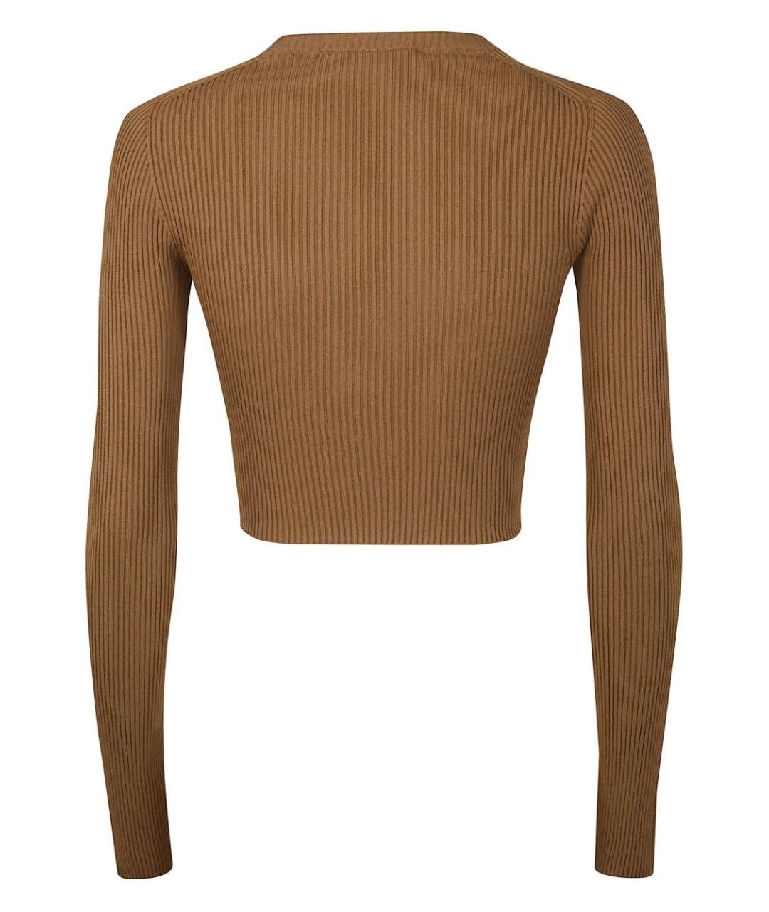 MAX MARA Коричневый вискозный джемпер / свитер, фото 3