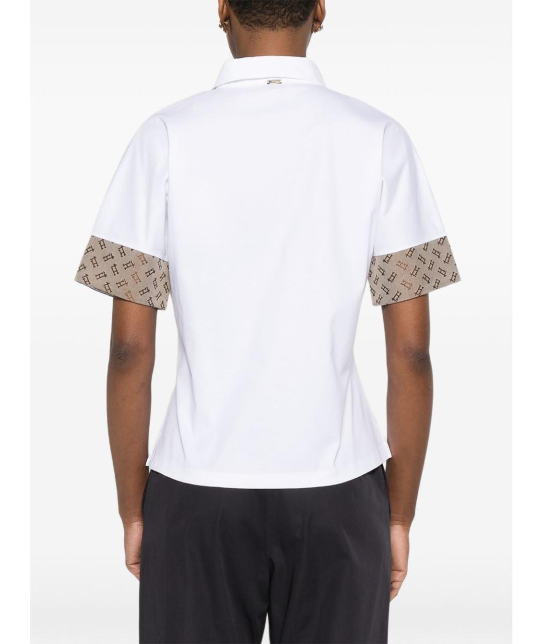 HERNO Белая хлопковая рубашка, фото 5