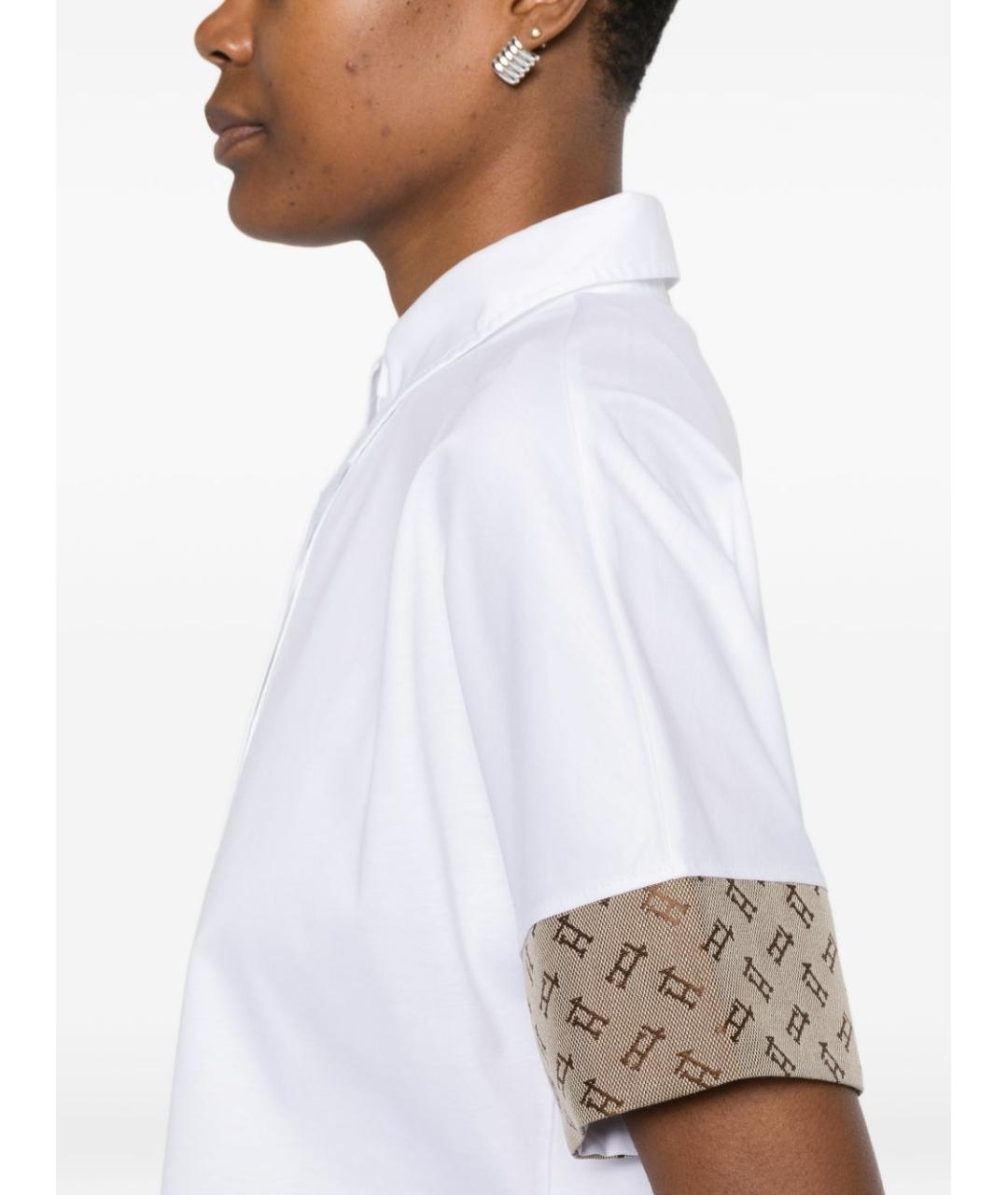 HERNO Белая хлопковая рубашка, фото 2