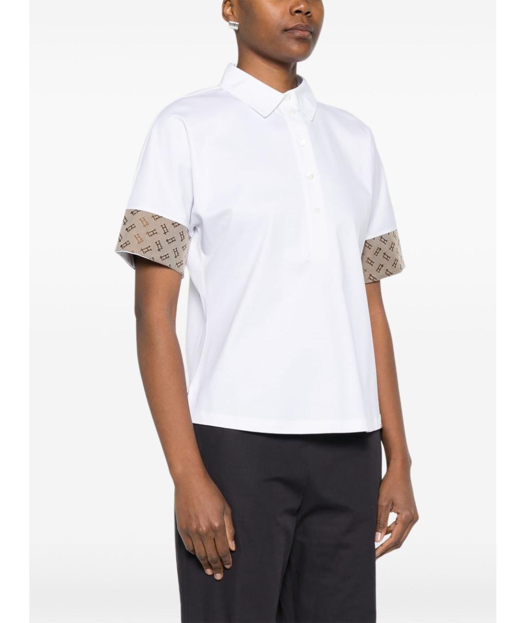 HERNO Белая хлопковая рубашка, фото 4