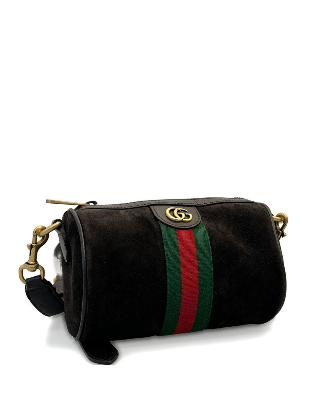 GUCCI Коричневая замшевая сумка через плечо, фото 1