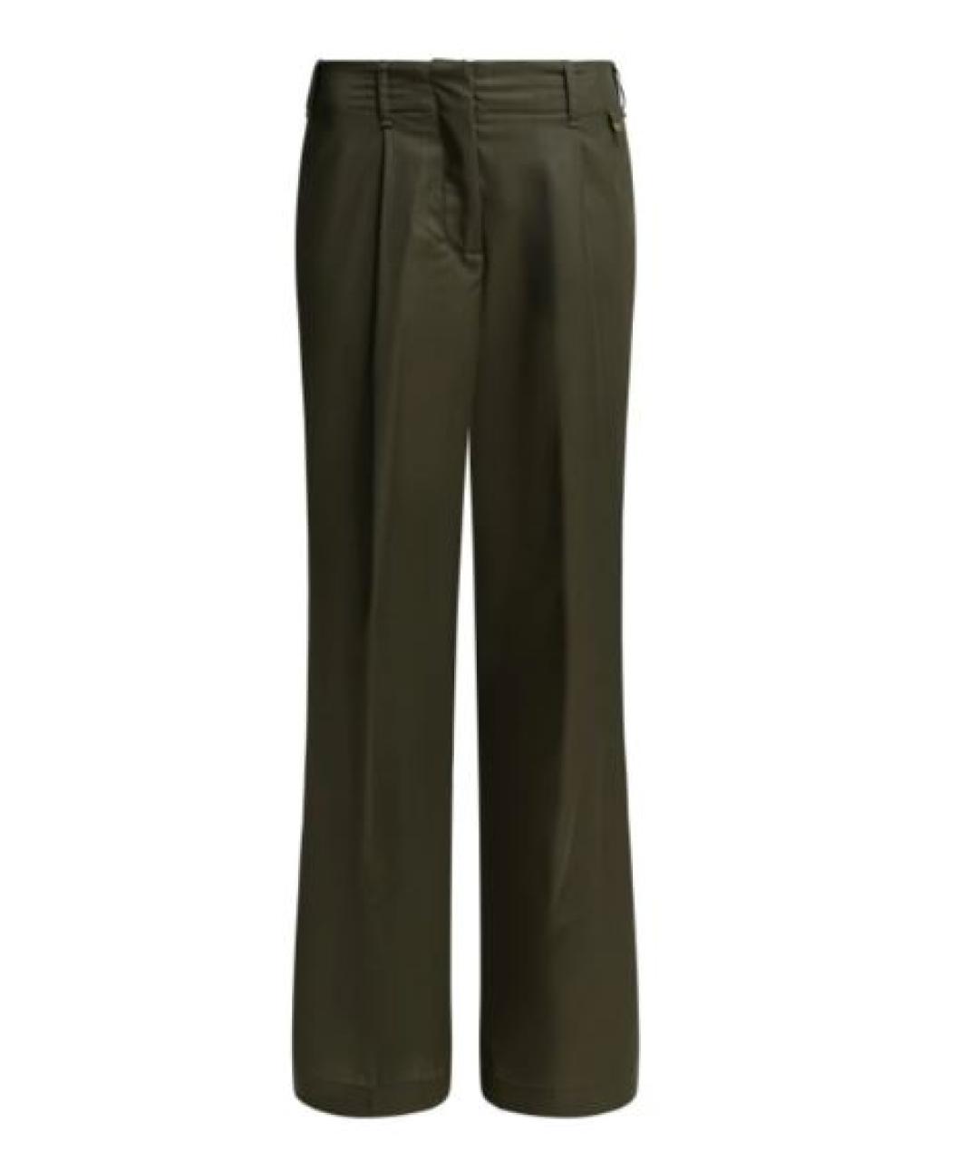 HERNO Зеленые прямые брюки, фото 1