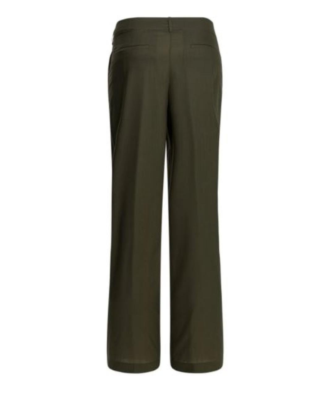 HERNO Зеленые прямые брюки, фото 2