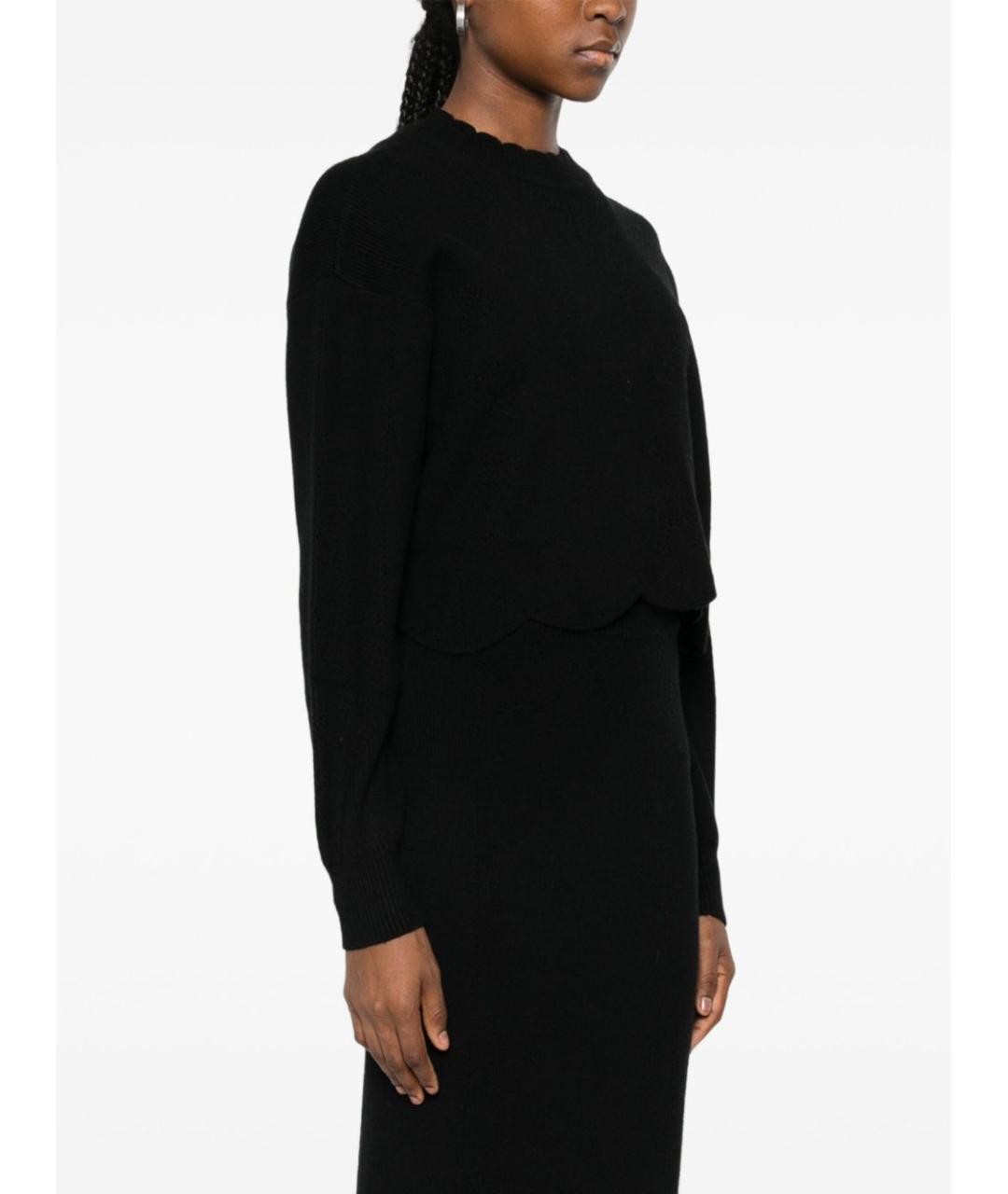 TWIN-SET Черный хлопковый джемпер / свитер, фото 5