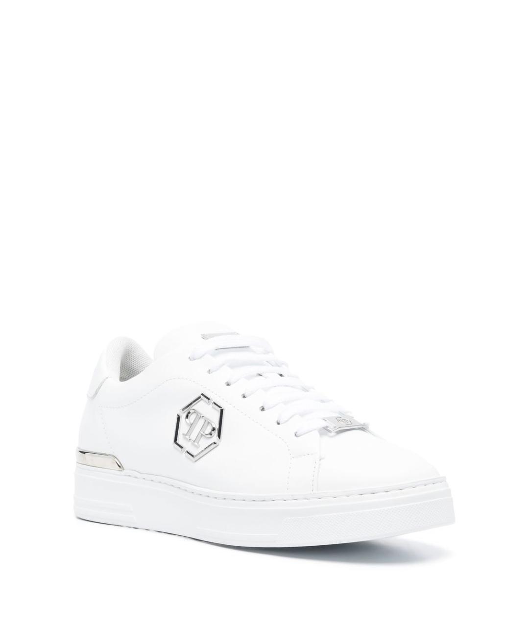 PHILIPP PLEIN Белые низкие кроссовки / кеды, фото 2