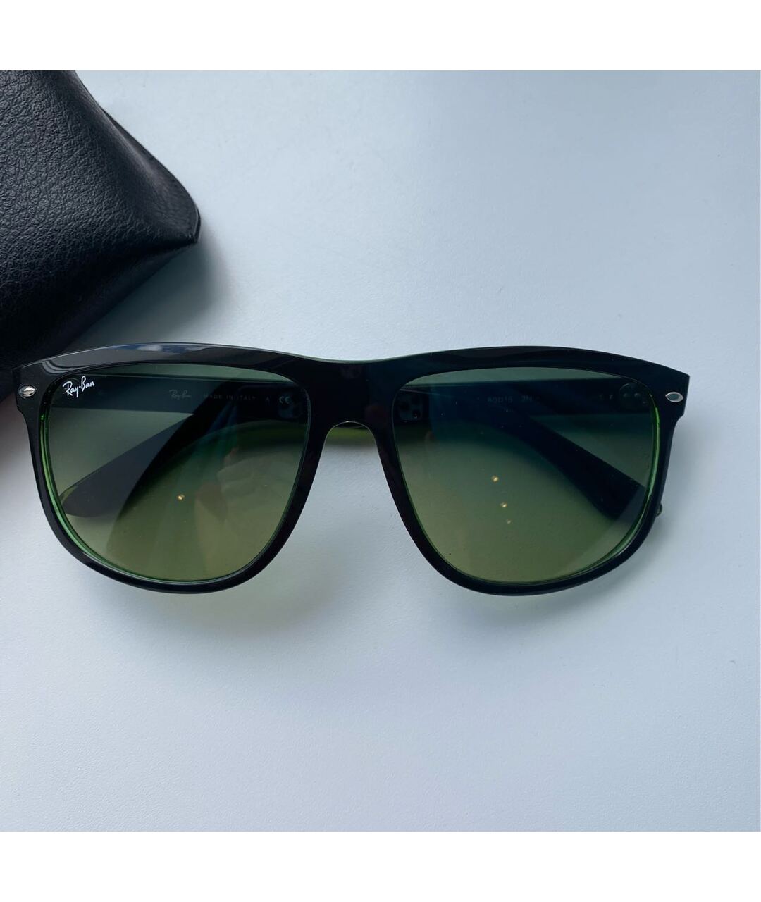 RAY BAN Зеленые пластиковые солнцезащитные очки, фото 5