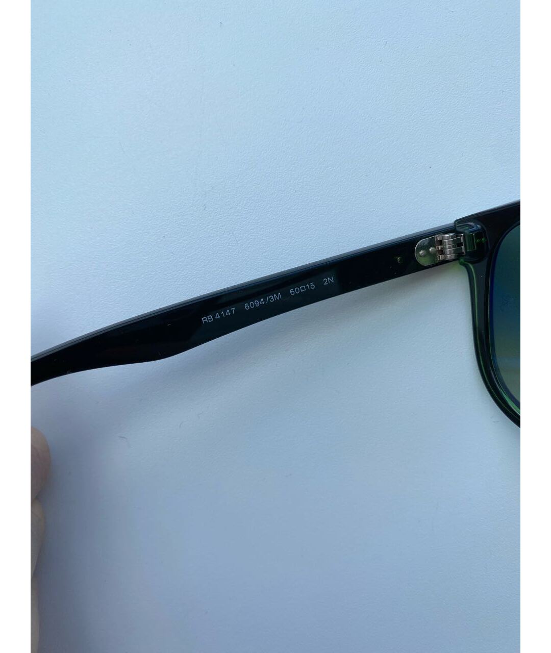 RAY BAN Зеленые пластиковые солнцезащитные очки, фото 7