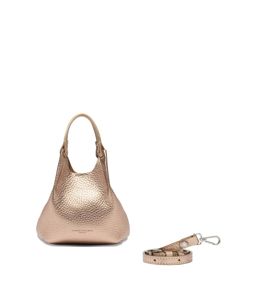 Gianni Chiarini Бежевая кожаная сумка тоут, фото 4