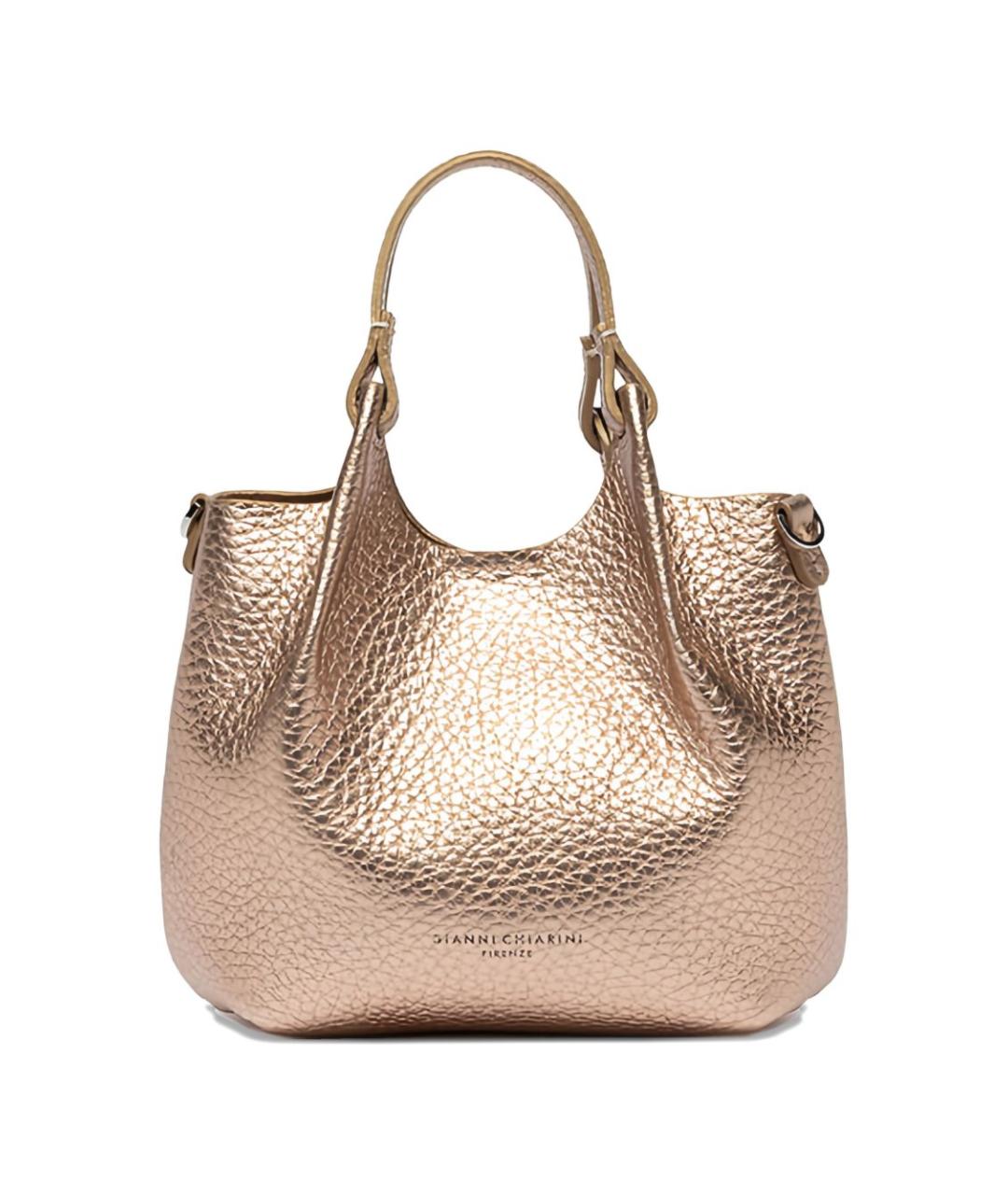 Gianni Chiarini Бежевая кожаная сумка тоут, фото 1