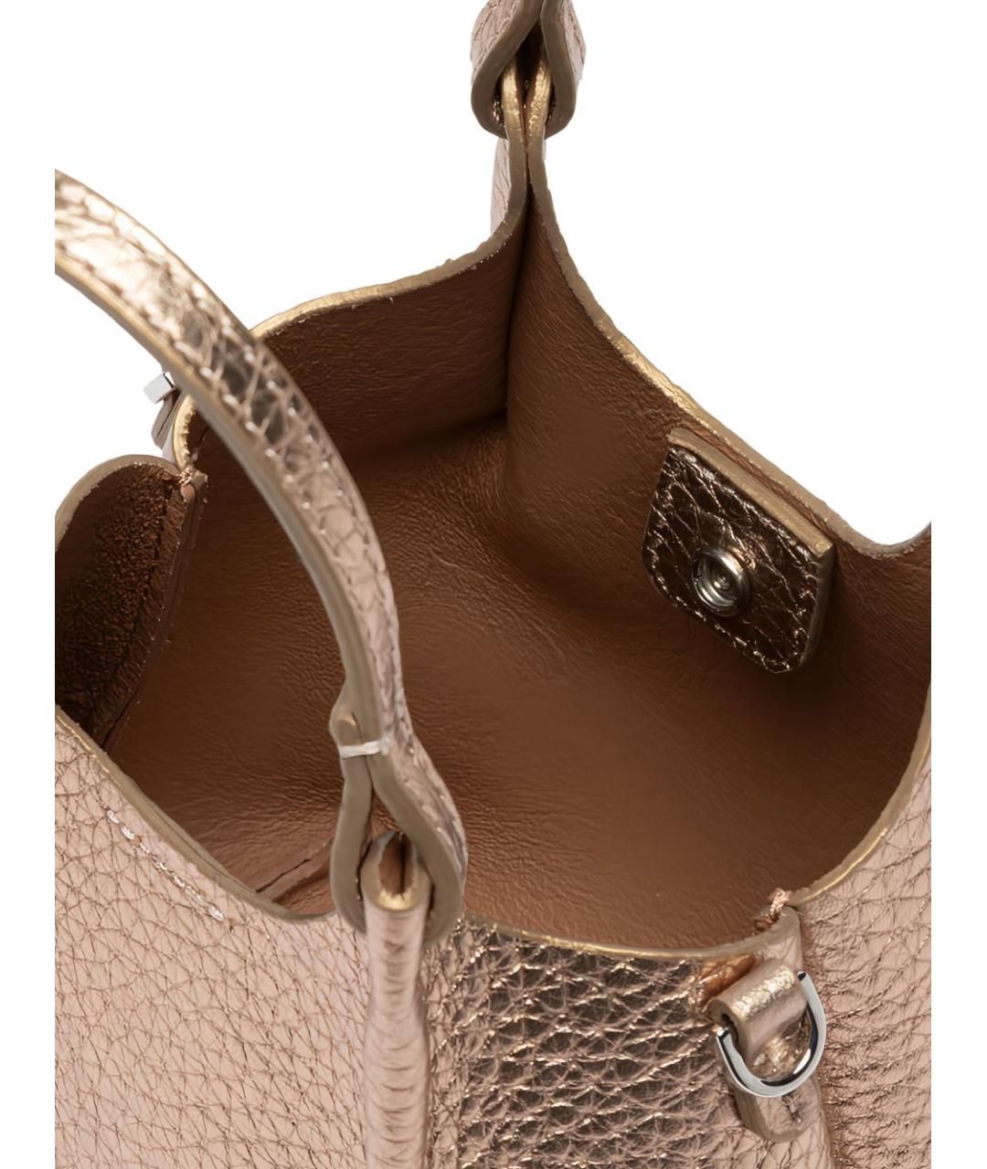 Gianni Chiarini Бежевая кожаная сумка тоут, фото 2