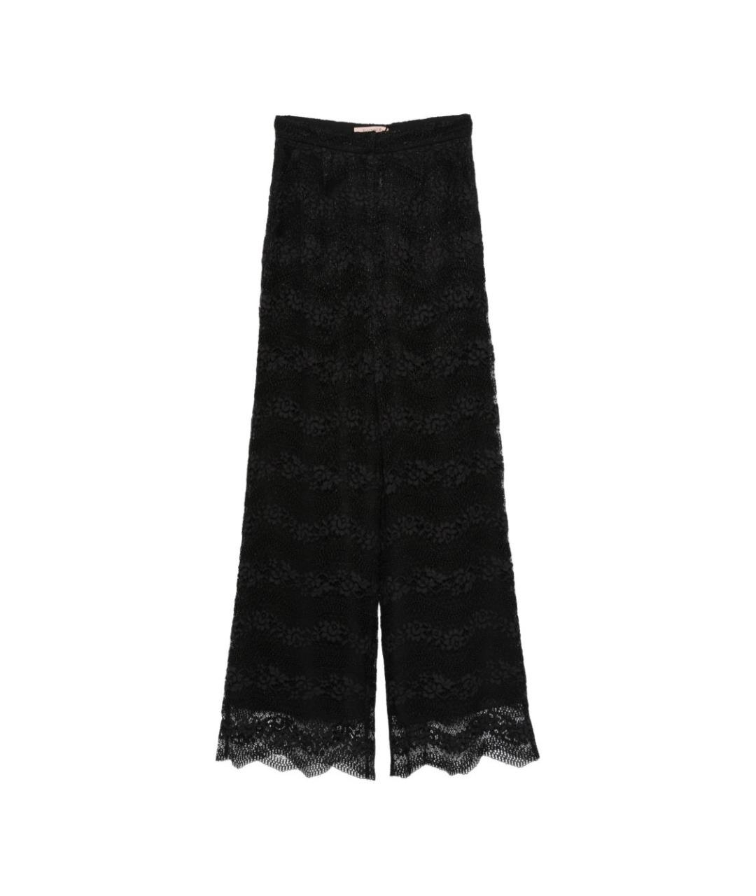 TWIN-SET Черные прямые брюки, фото 1