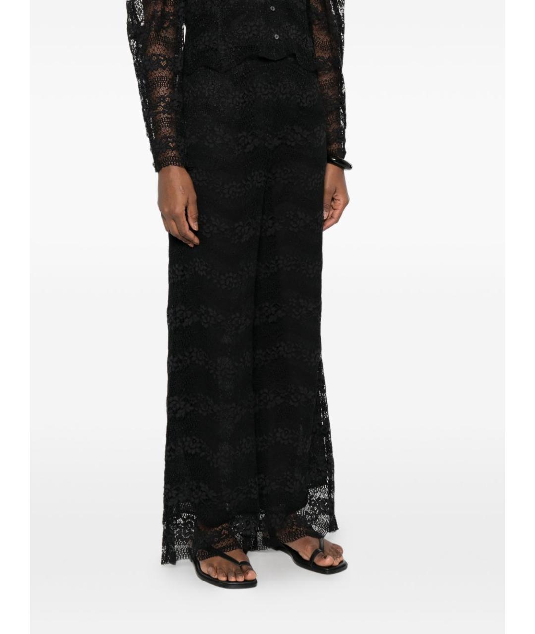 TWIN-SET Черные прямые брюки, фото 5