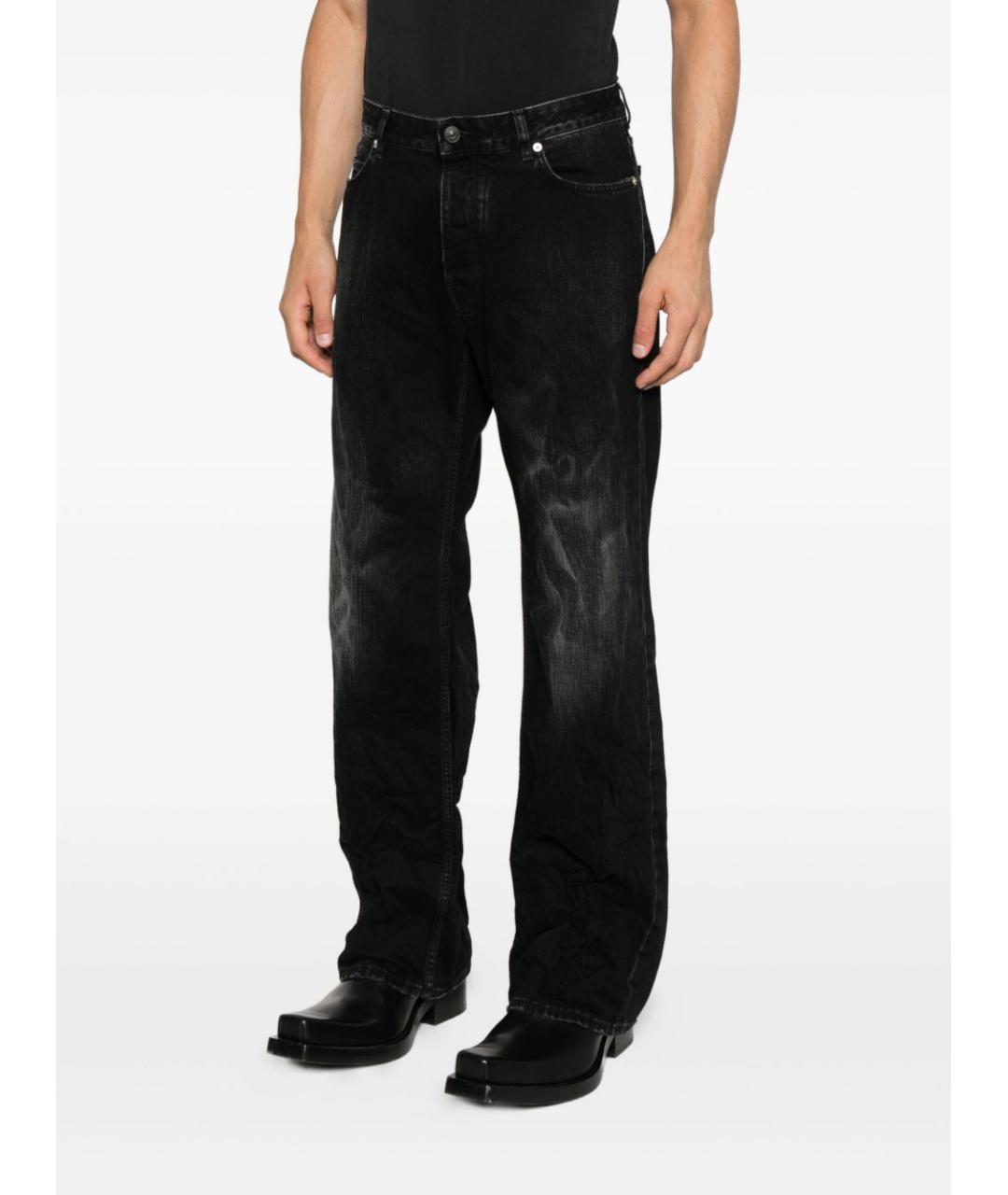 BALENCIAGA Черные хлопковые прямые джинсы, фото 2