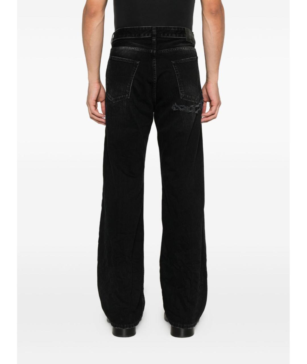 BALENCIAGA Черные хлопковые прямые джинсы, фото 3