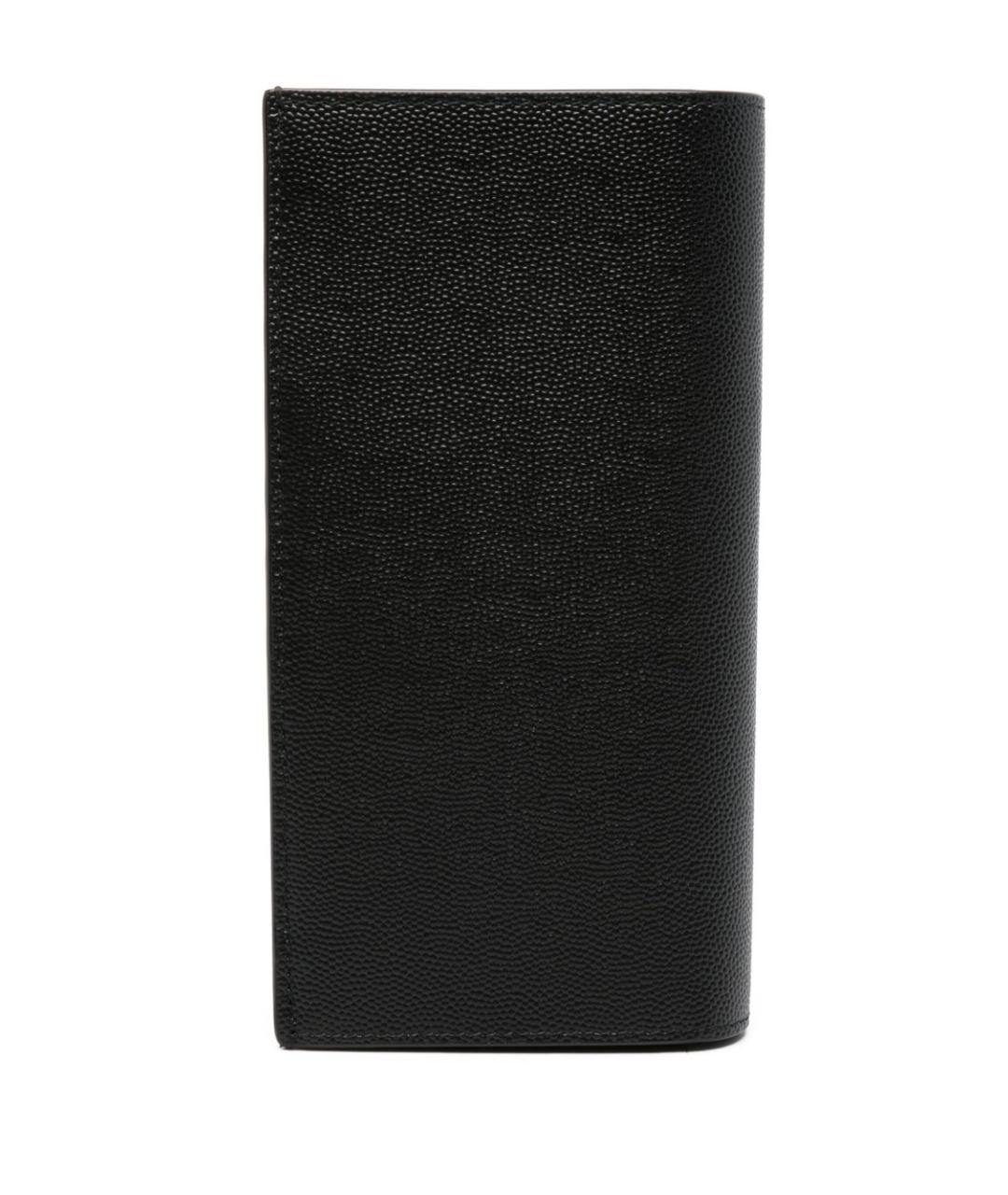 SAINT LAURENT Черный кожаный кошелек, фото 2
