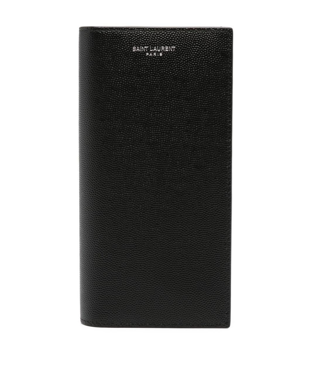 SAINT LAURENT Черный кожаный кошелек, фото 1