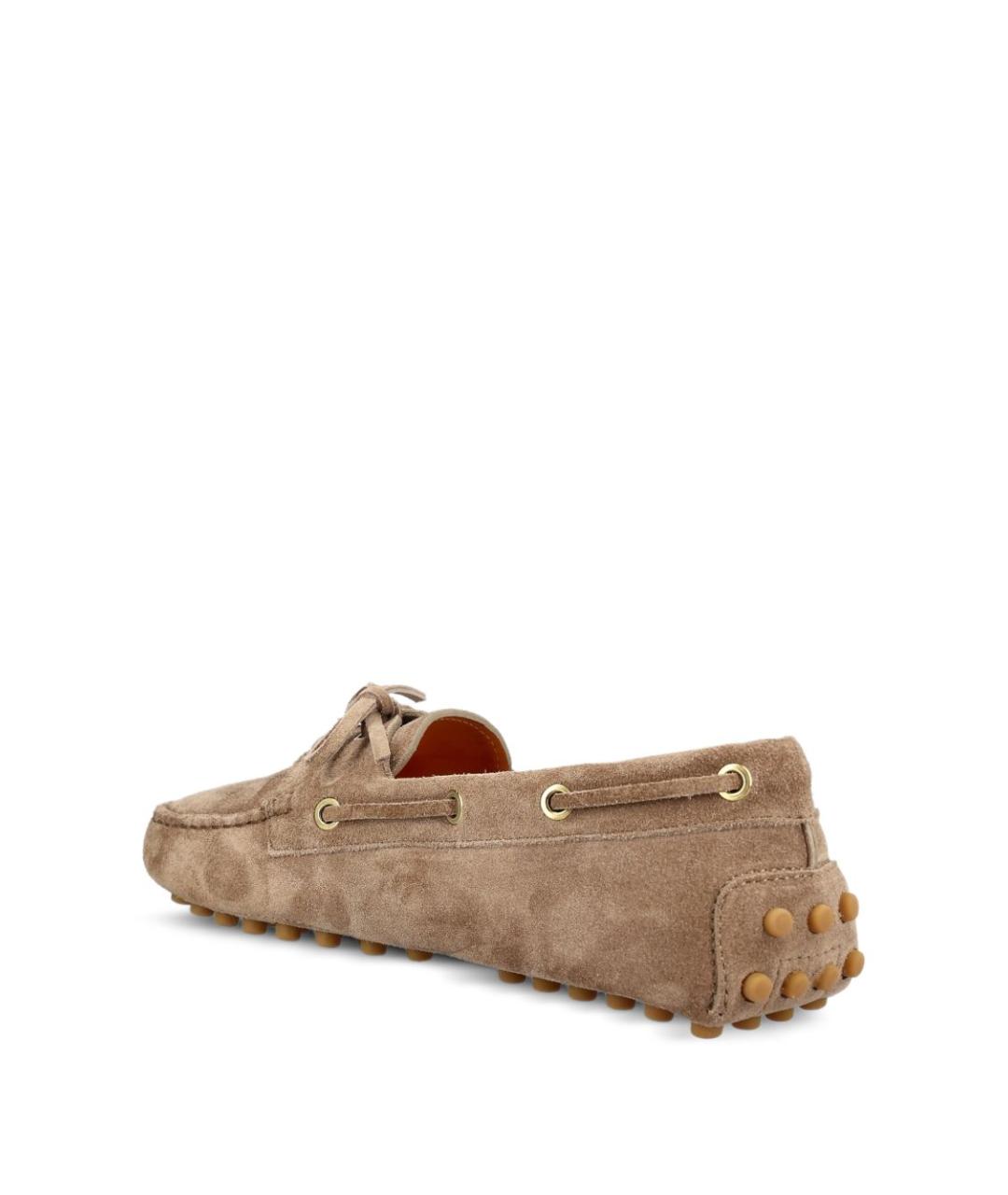 TOD'S Бежевые замшевые мокасины, фото 4