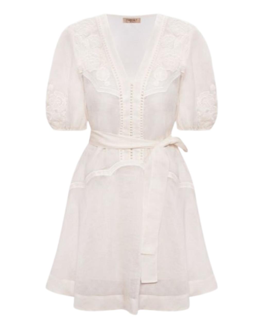 TWIN-SET Белое повседневное платье, фото 1