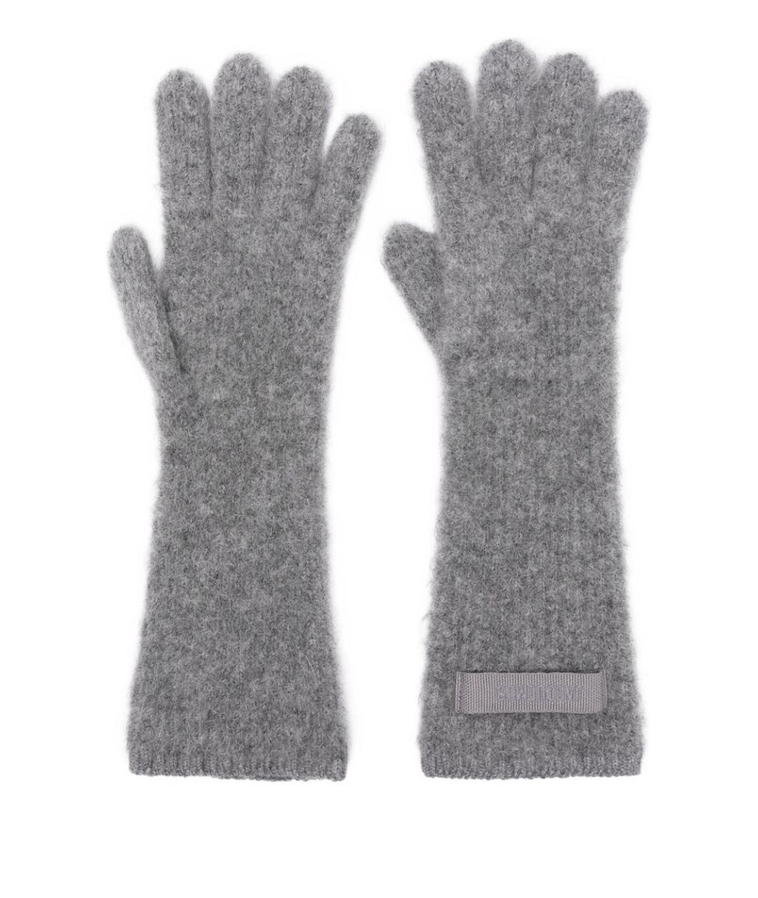 JACQUEMUS Серые шерстяные перчатки, фото 1