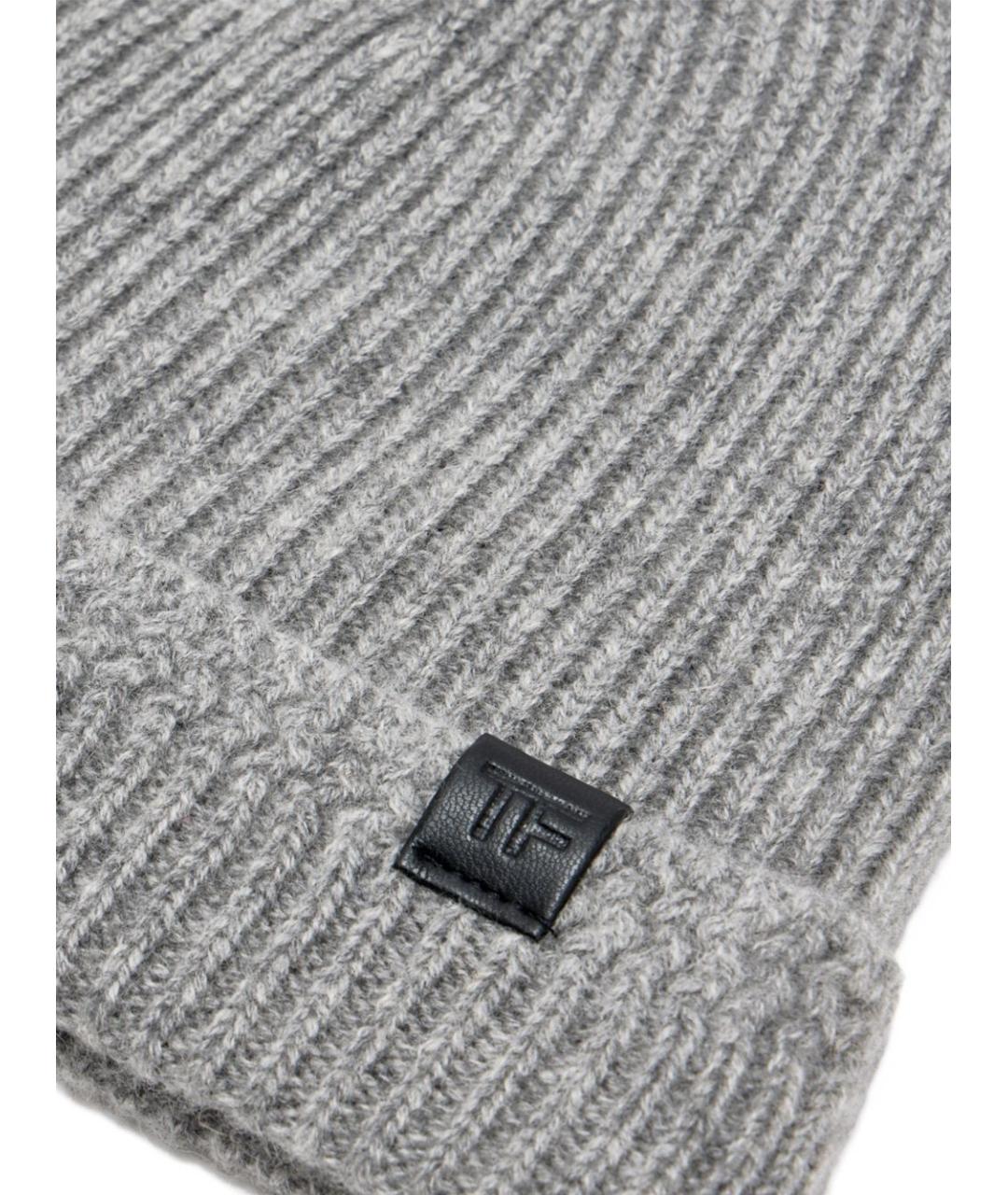 TOM FORD Серая шерстяная шапка, фото 2