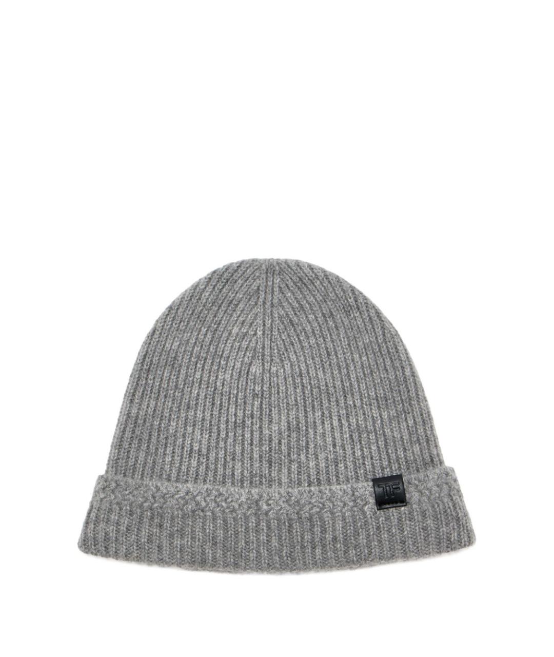 TOM FORD Серая шерстяная шапка, фото 1