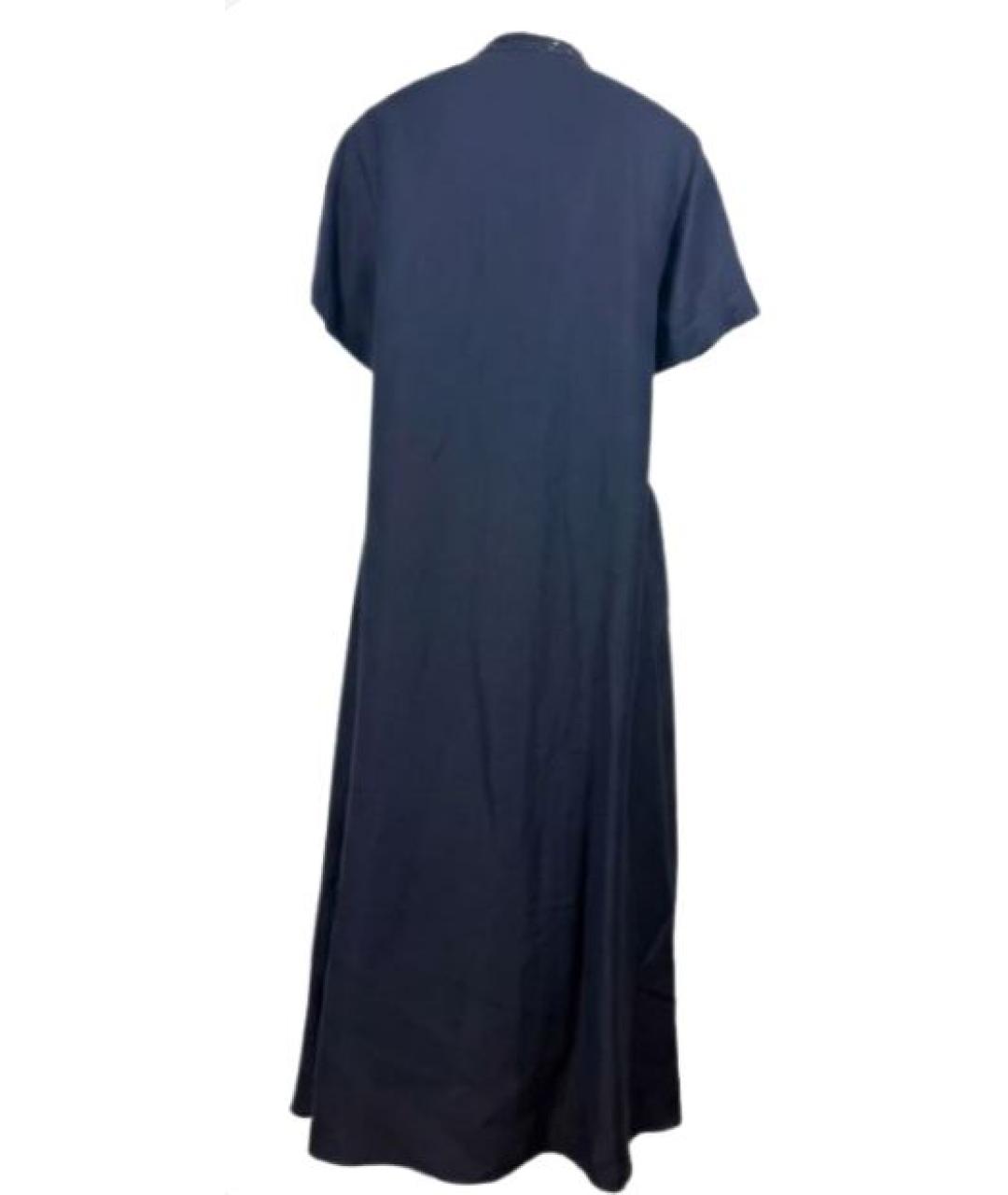 ANTONELLI FIRENZE Синее хлопковое повседневное платье, фото 2