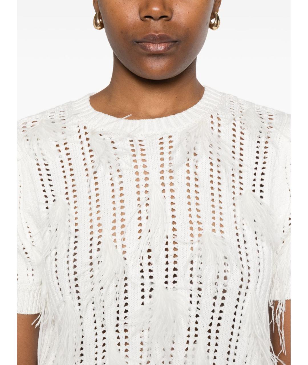 TWIN-SET Белый джемпер / свитер, фото 2