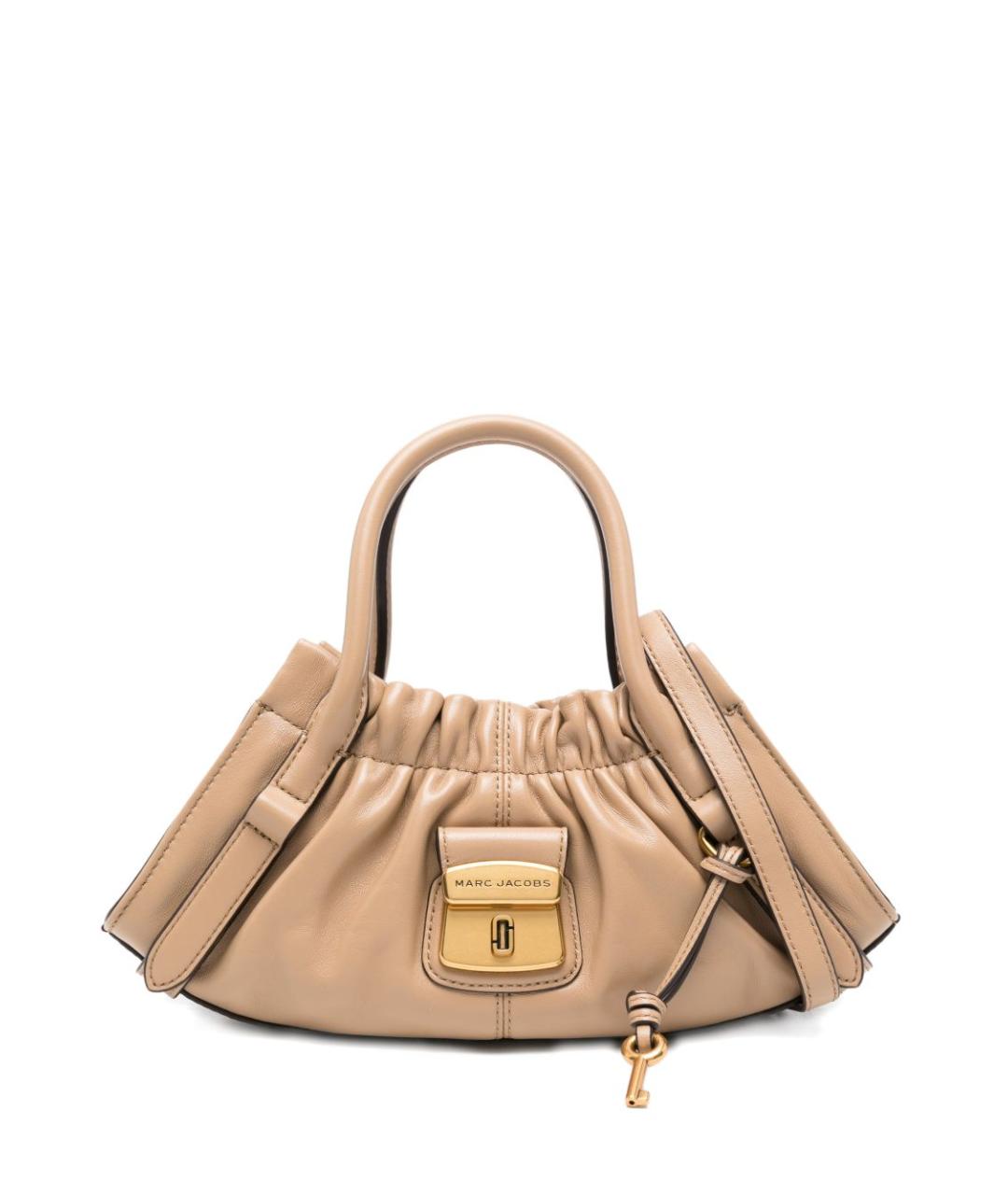 MARC JACOBS Бежевая кожаная сумка с короткими ручками, фото 1