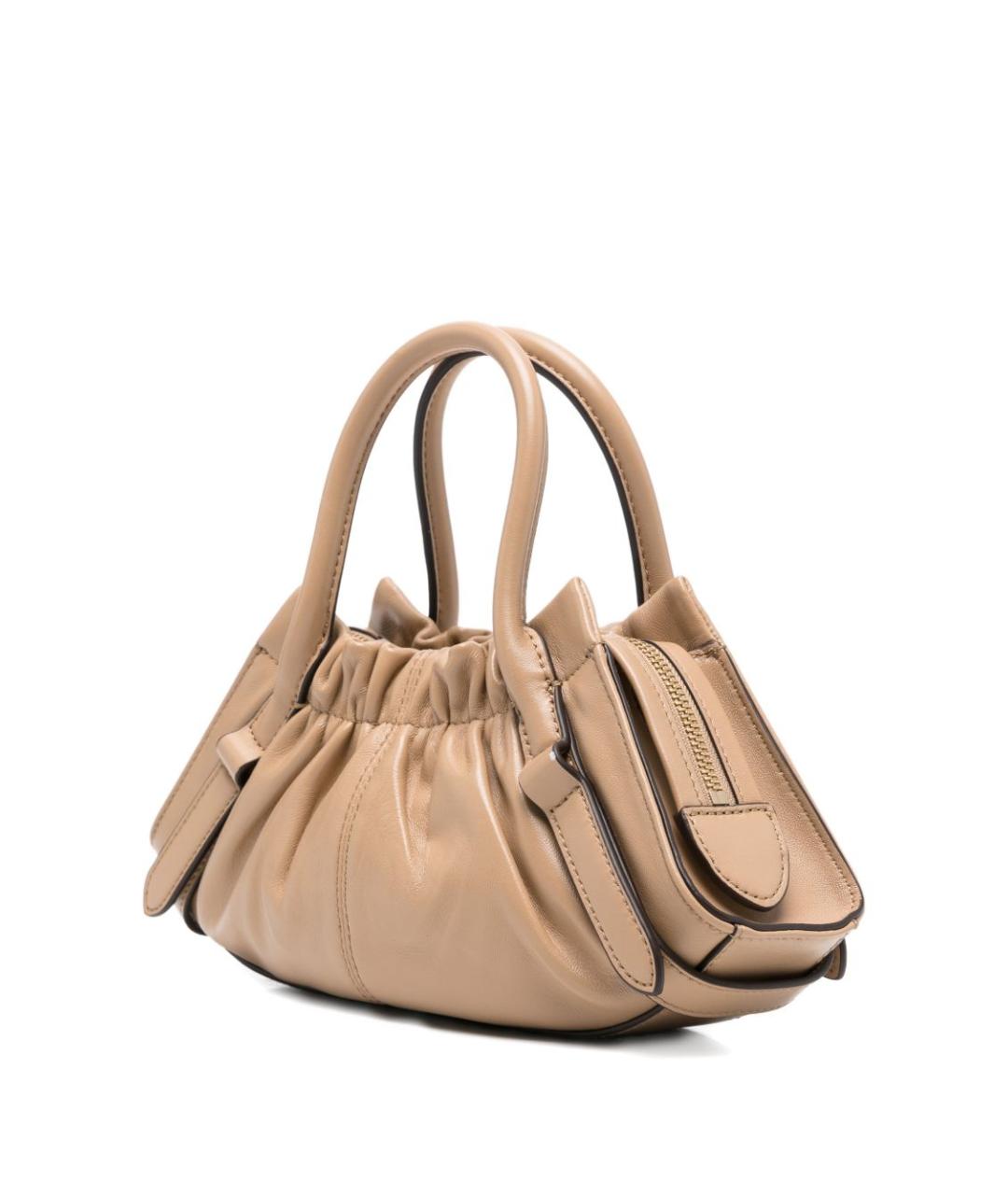 MARC JACOBS Бежевая кожаная сумка с короткими ручками, фото 2